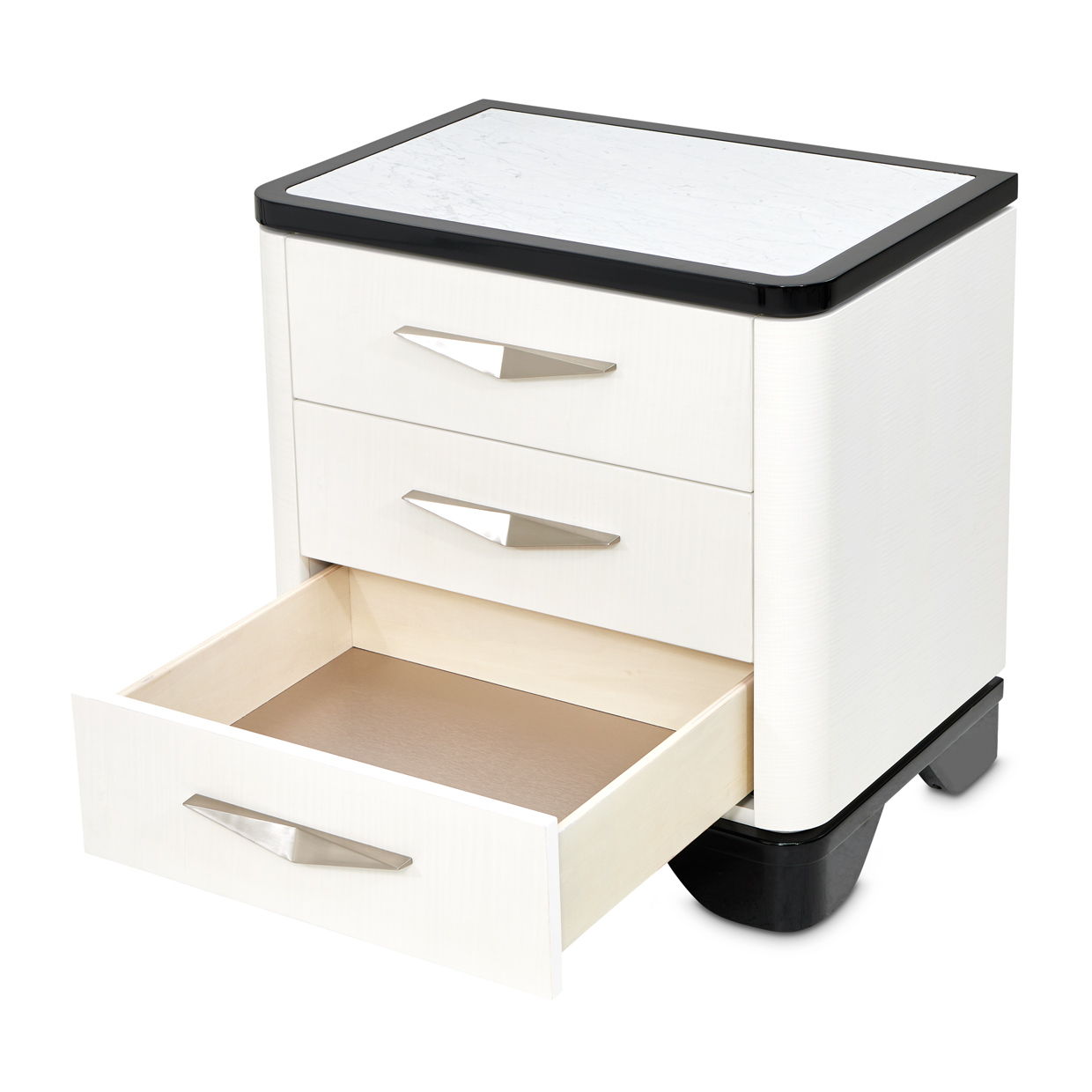 Tuxedo - 3-Drawer Nightstand - Piano Keyboard