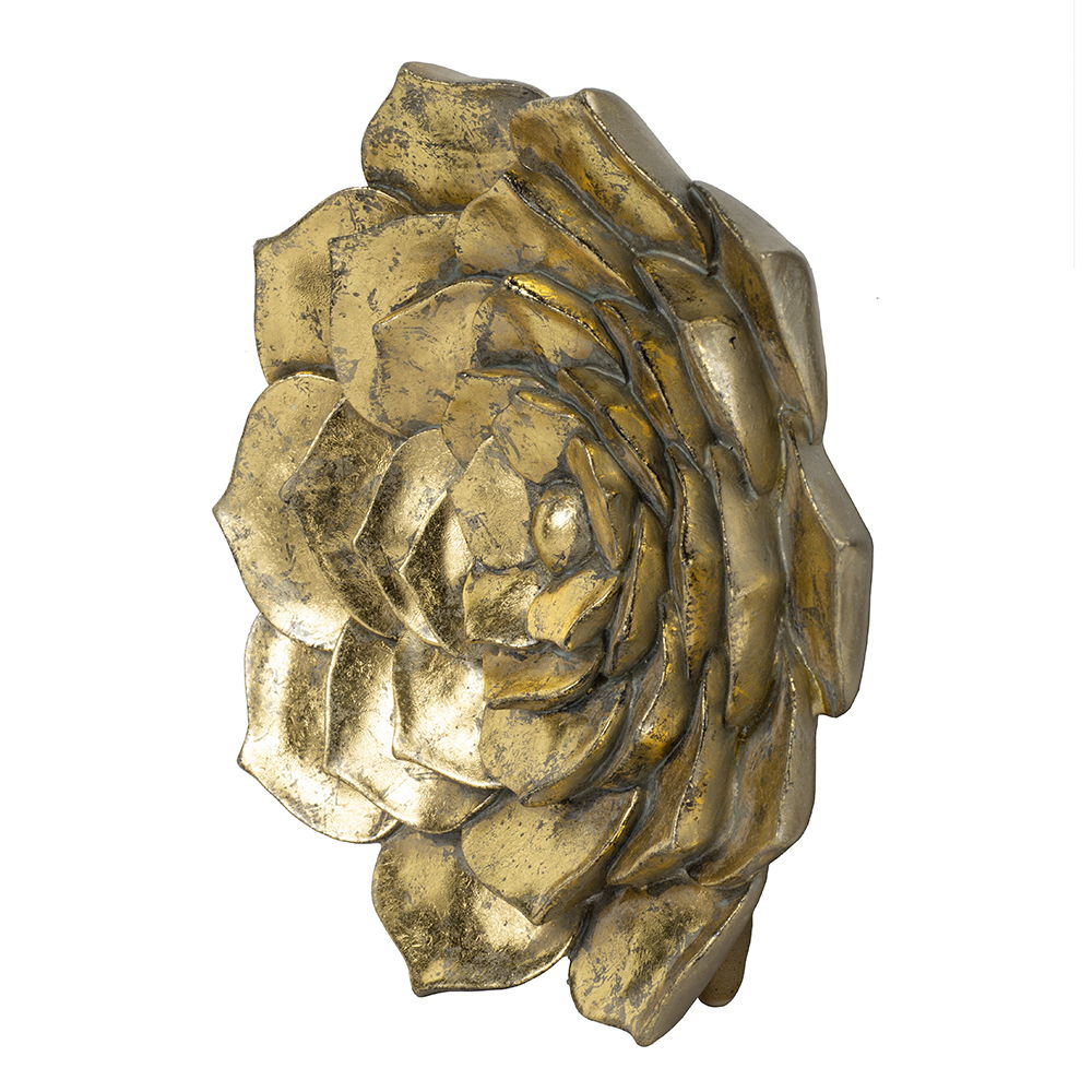 3 Piece Succulent Wall Plaque - Gold