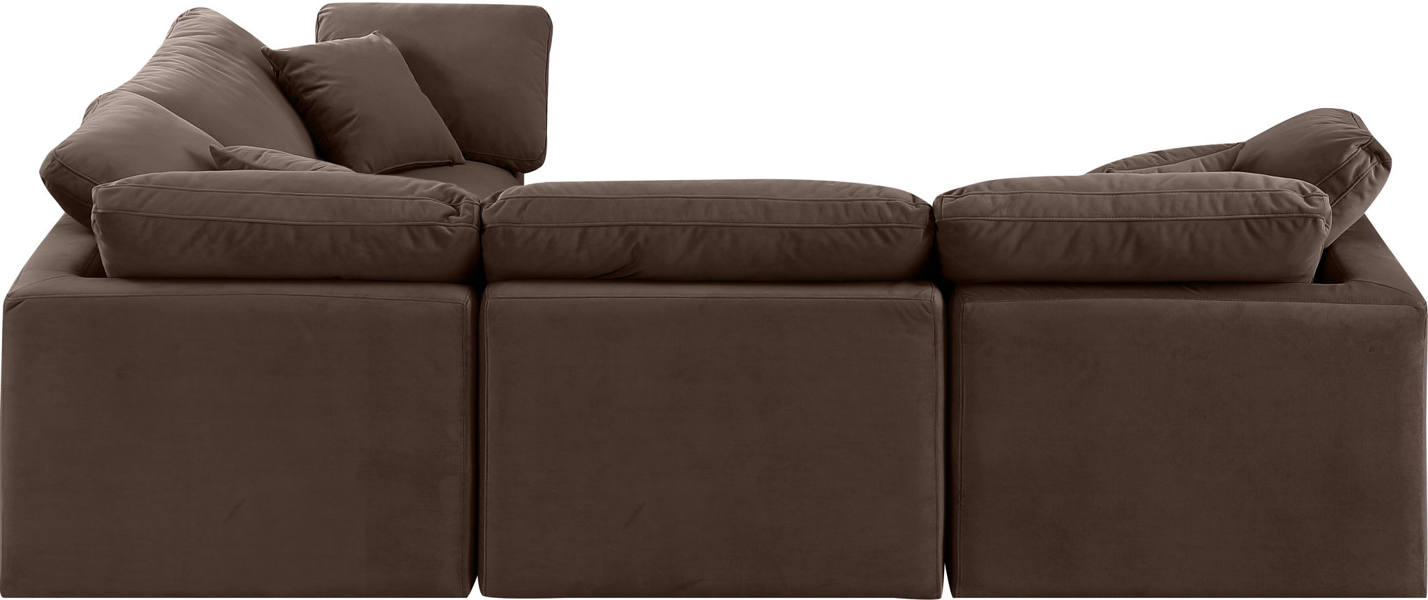 Indulge - Velvet 4 Piece Modular Corner Sectional - Best Buy Furniture