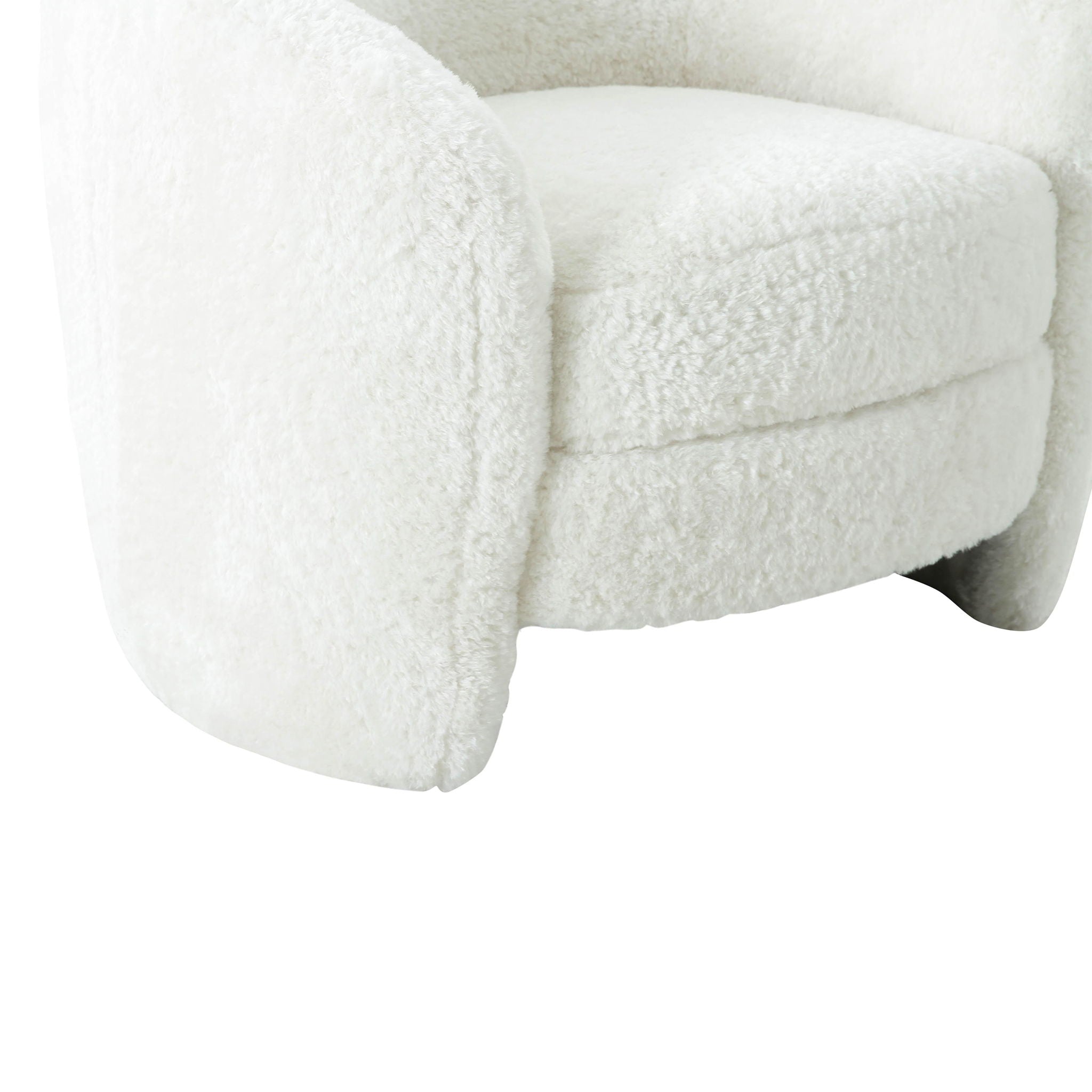 Dakota - Faux Shearling Armchair - White