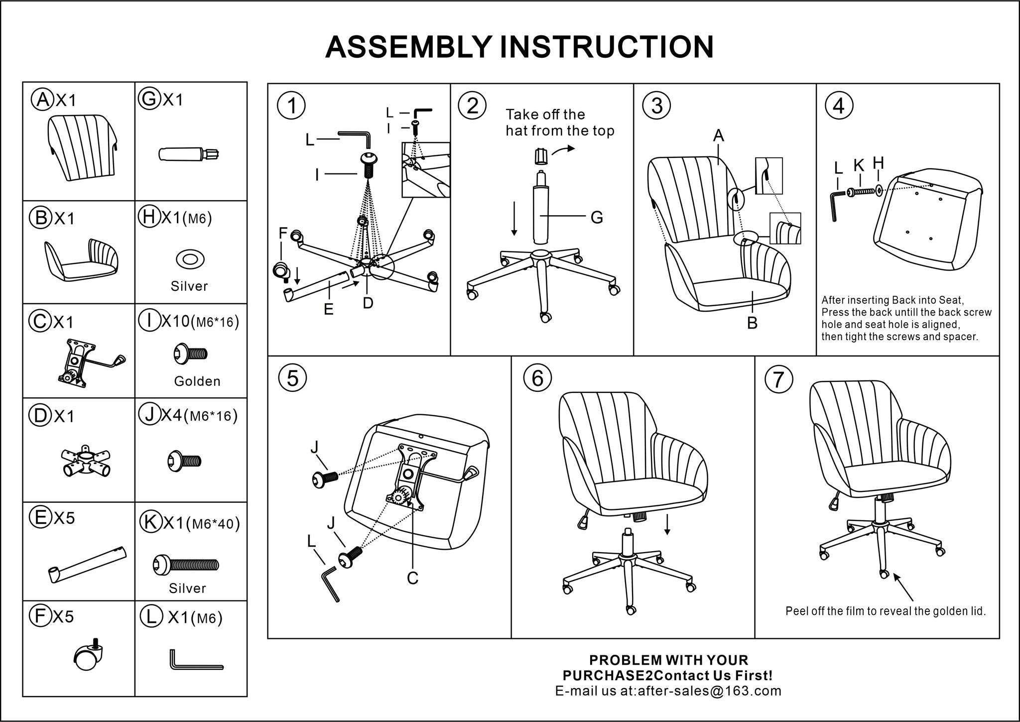 Adjustable Ergonomic Swivel Office Chair
