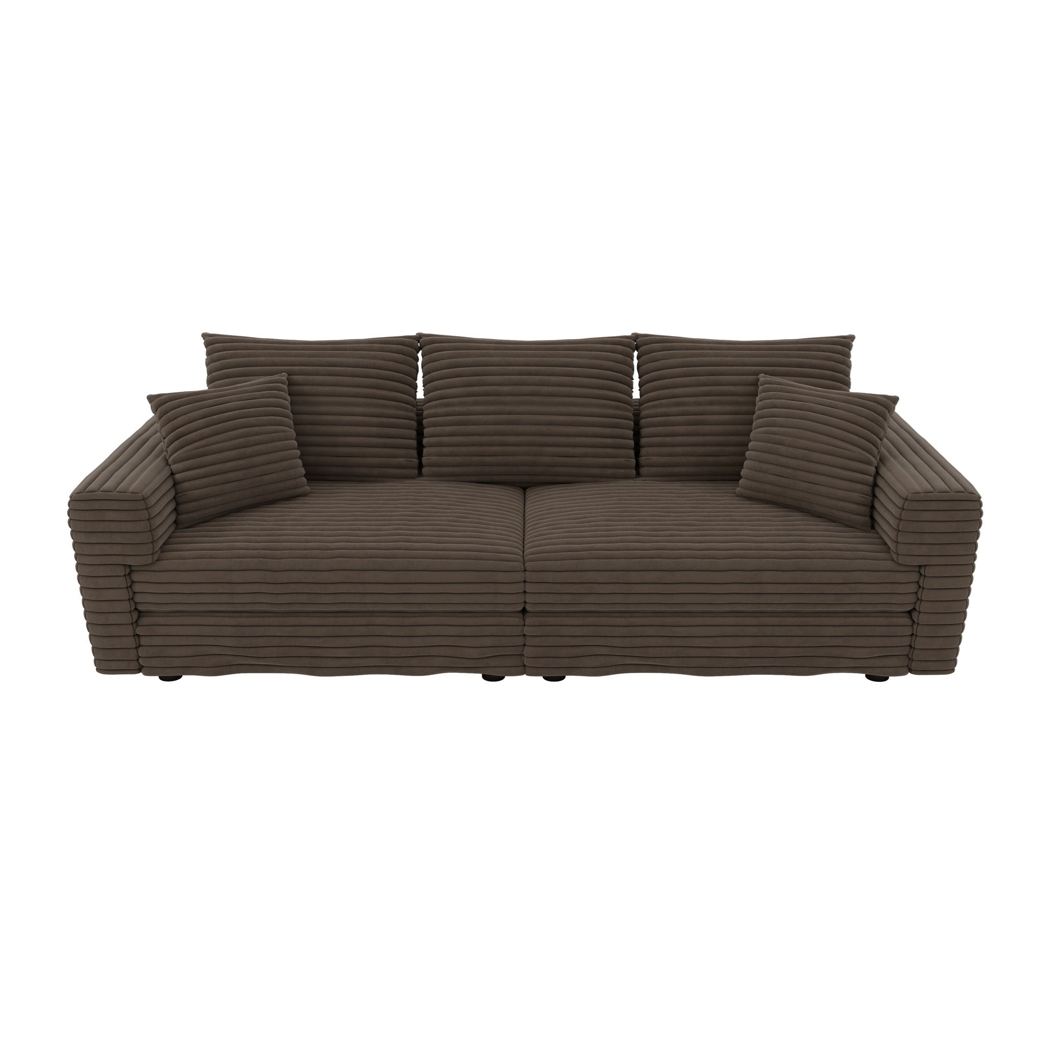 4 Seat Sofa, Modern Comfy Upholstered Sofa Cloud Couch, Deep Seat Couches With Soft Pillows
