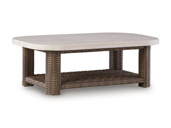Dolan Creek - Rectangular Cocktail Table - Beige / Brown - Best Buy Furniture
