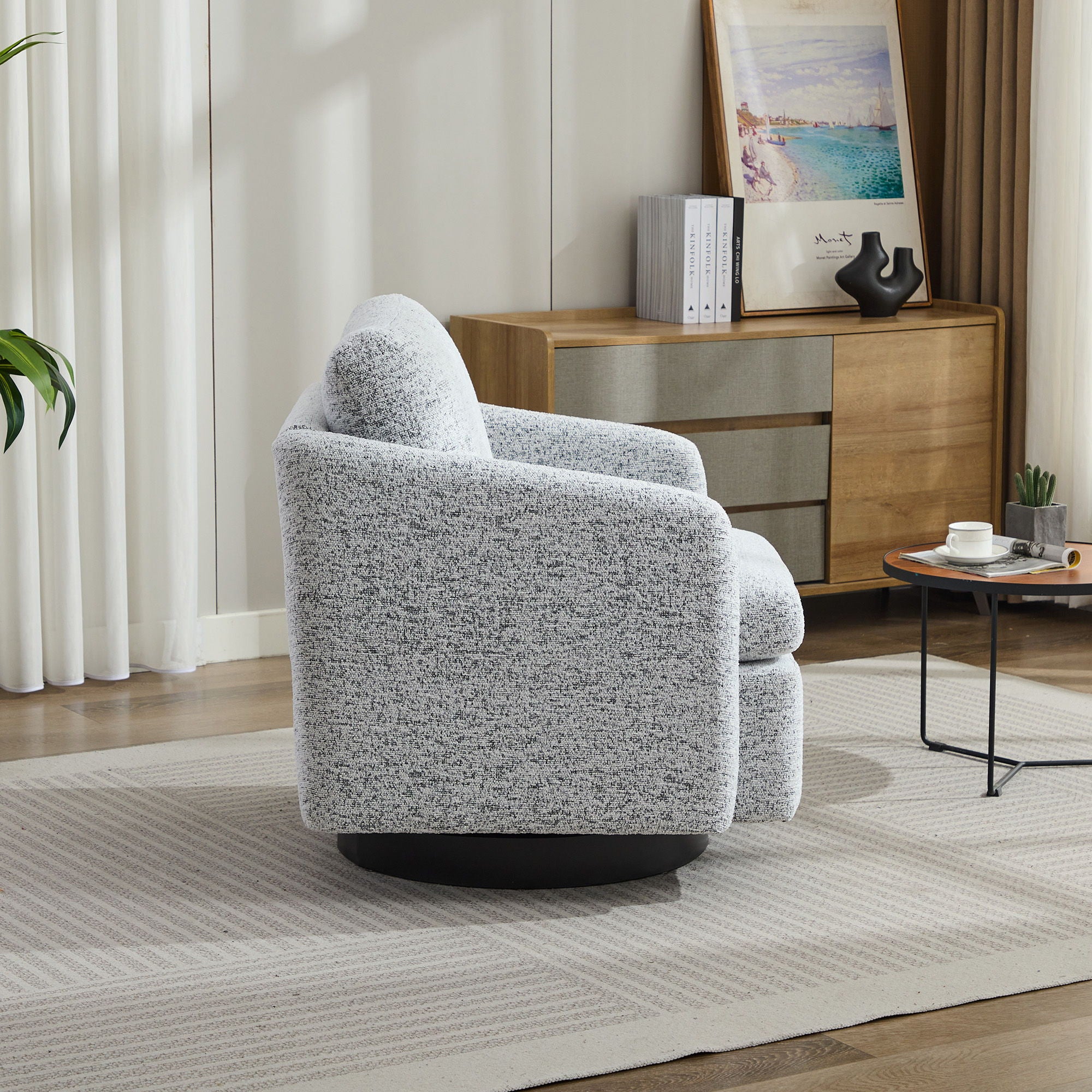 Swivel Accent Chair, 360 Degree For Living Room