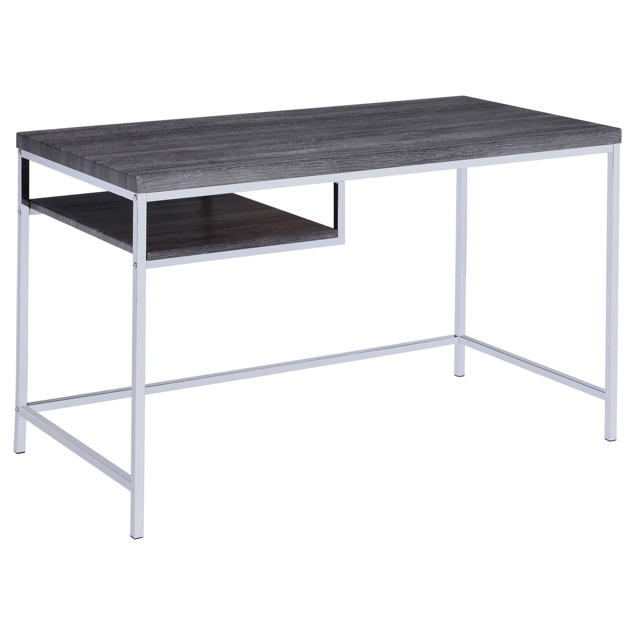 Rectangular Writing Desk, Compact Size For Home Office - Gray