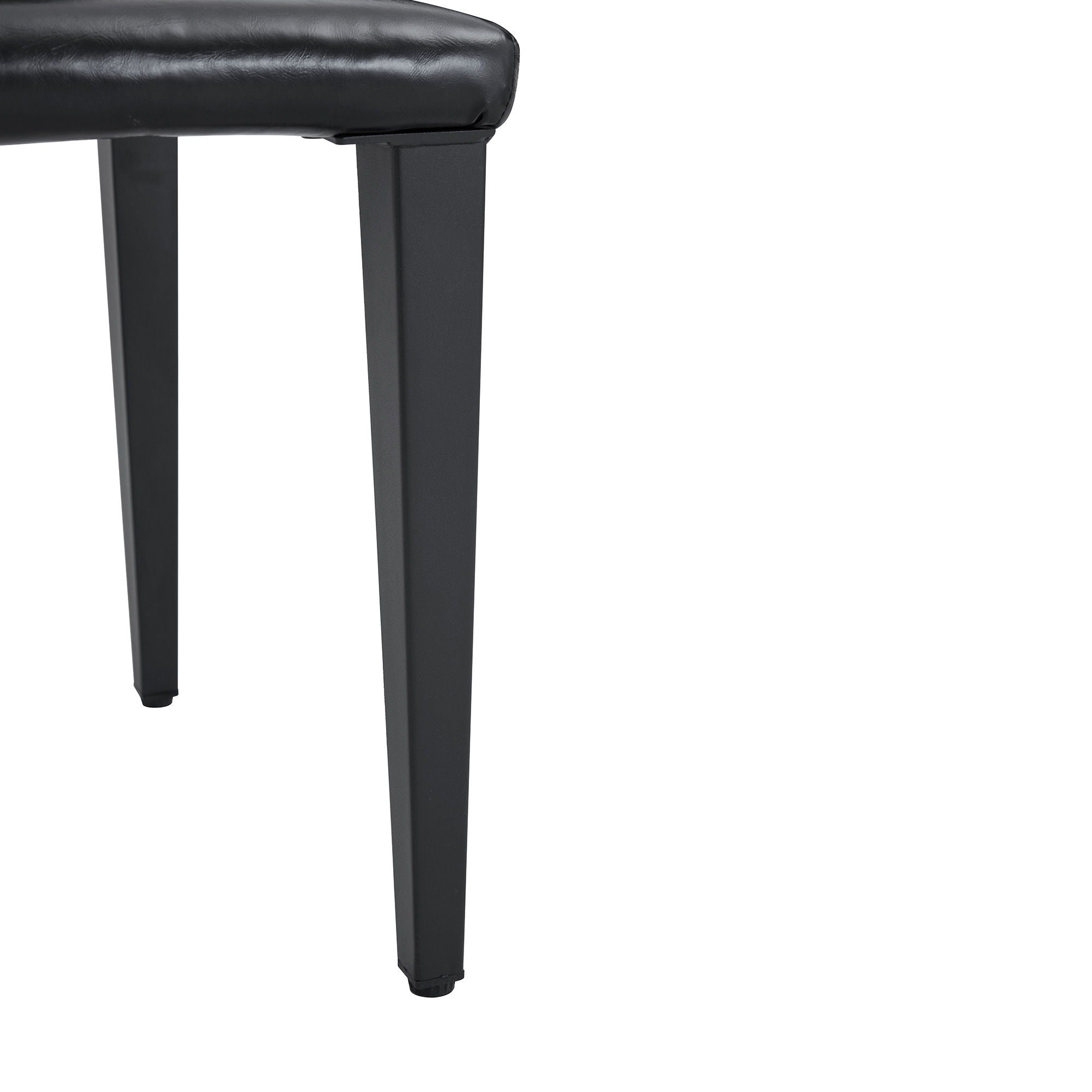 Dining Chairs With Ergonomic Buckle Backrest, Comfortable & Textured For Home (Set of 4) - Black