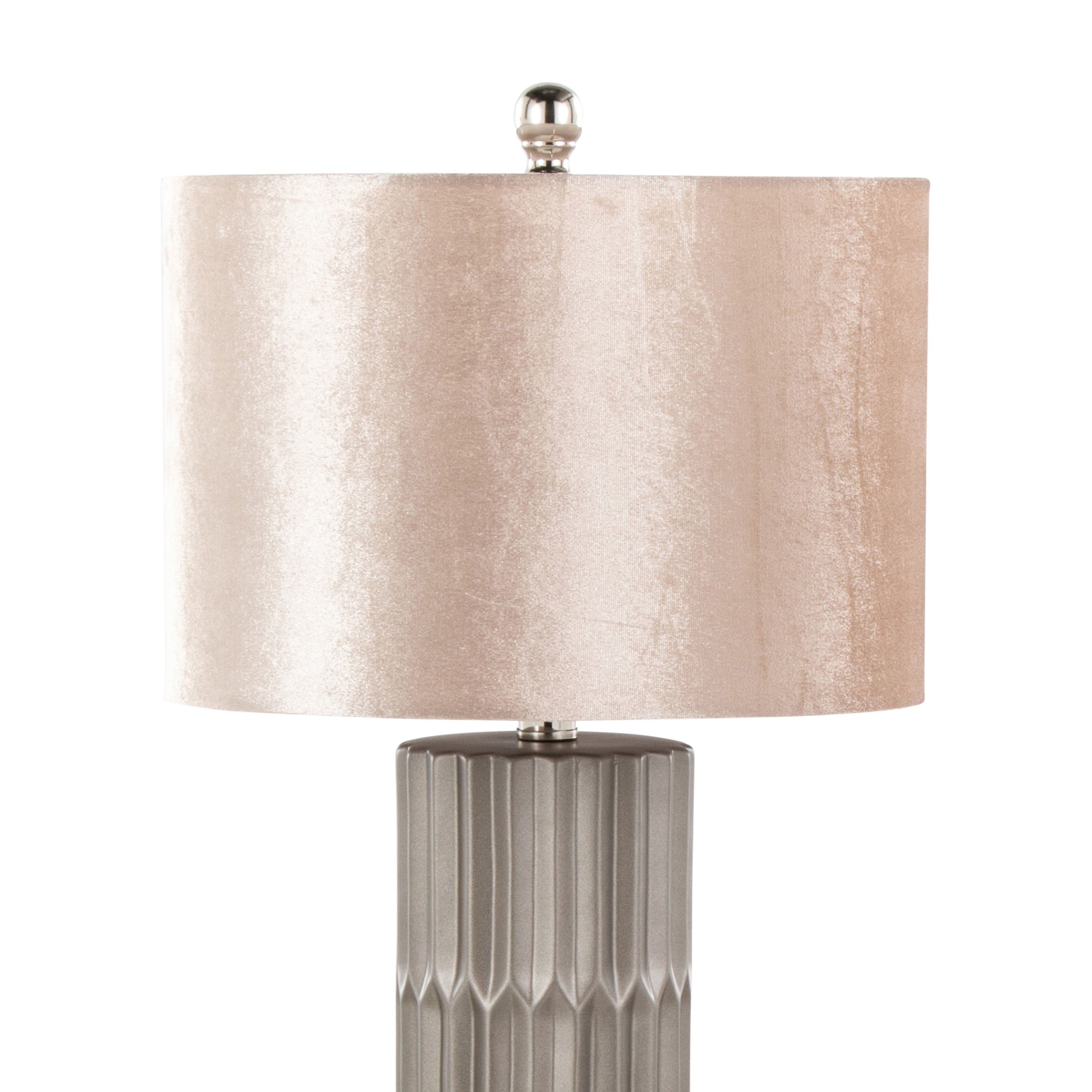 Tania 22" Contemporary Ceramic Table Lamp with Champagne Shade