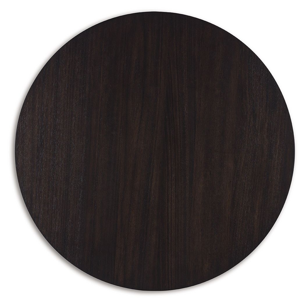 Chasinfield - Round End Table - Dark Brown - Best Buy Furniture