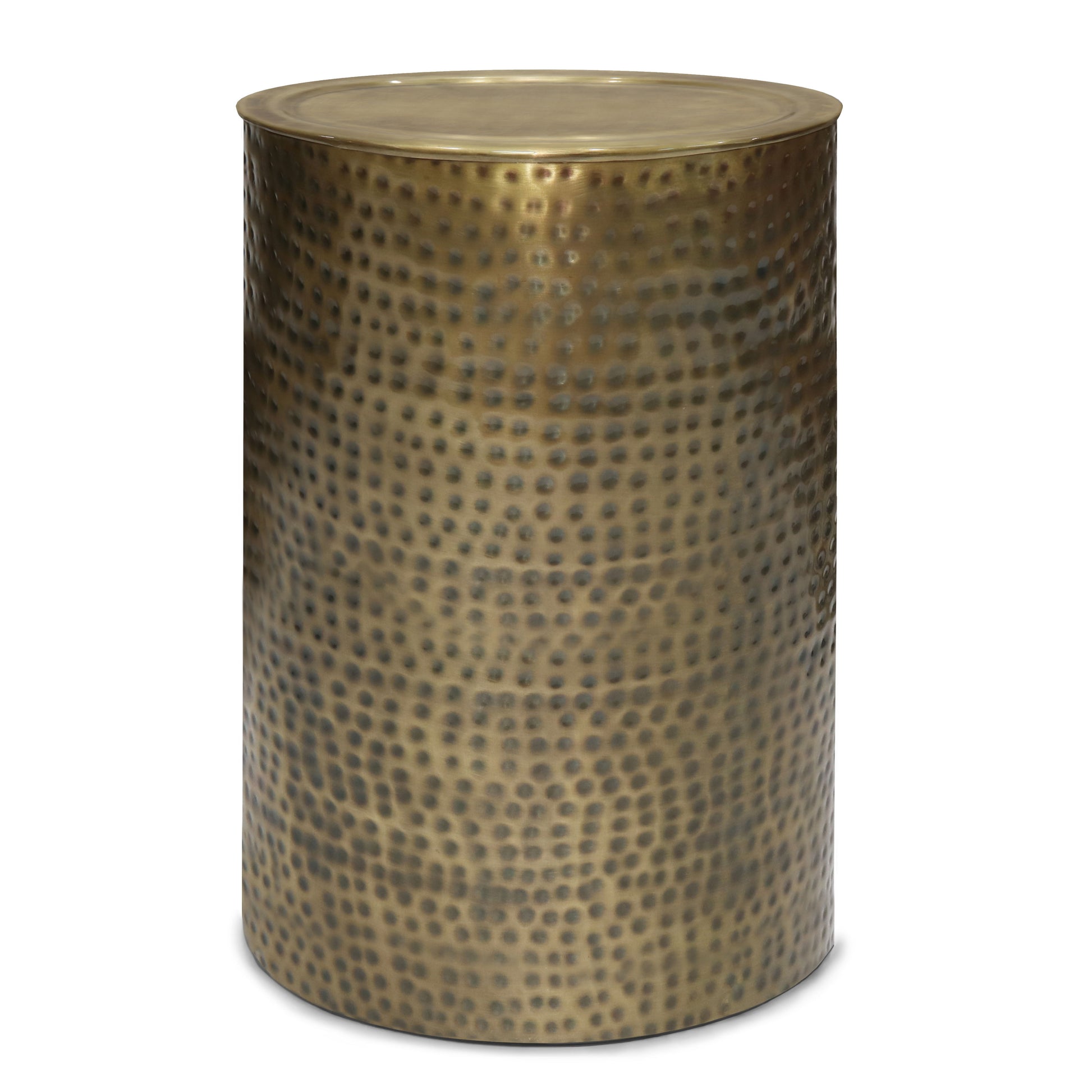 Corbin - Hammered Metal Side Table - Best Buy Furniture