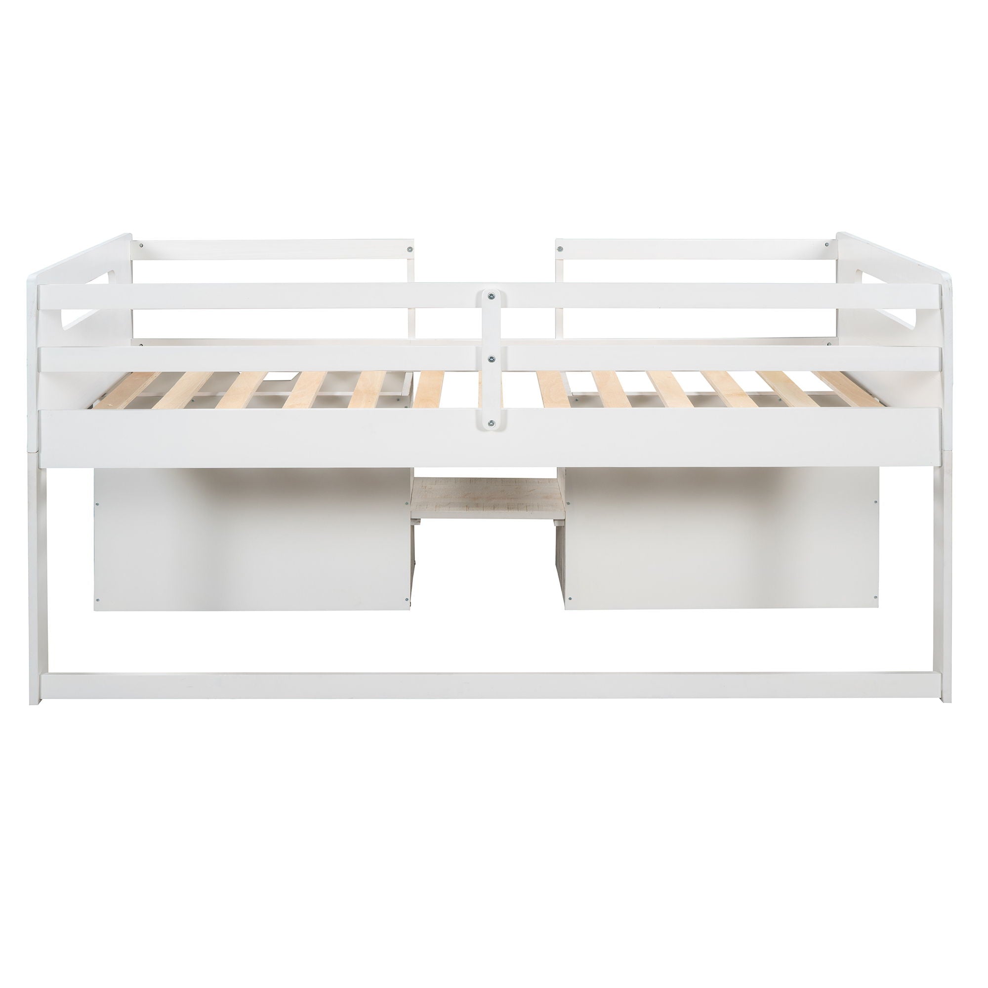 Loft Bed With Two Shelves And Two Drawers