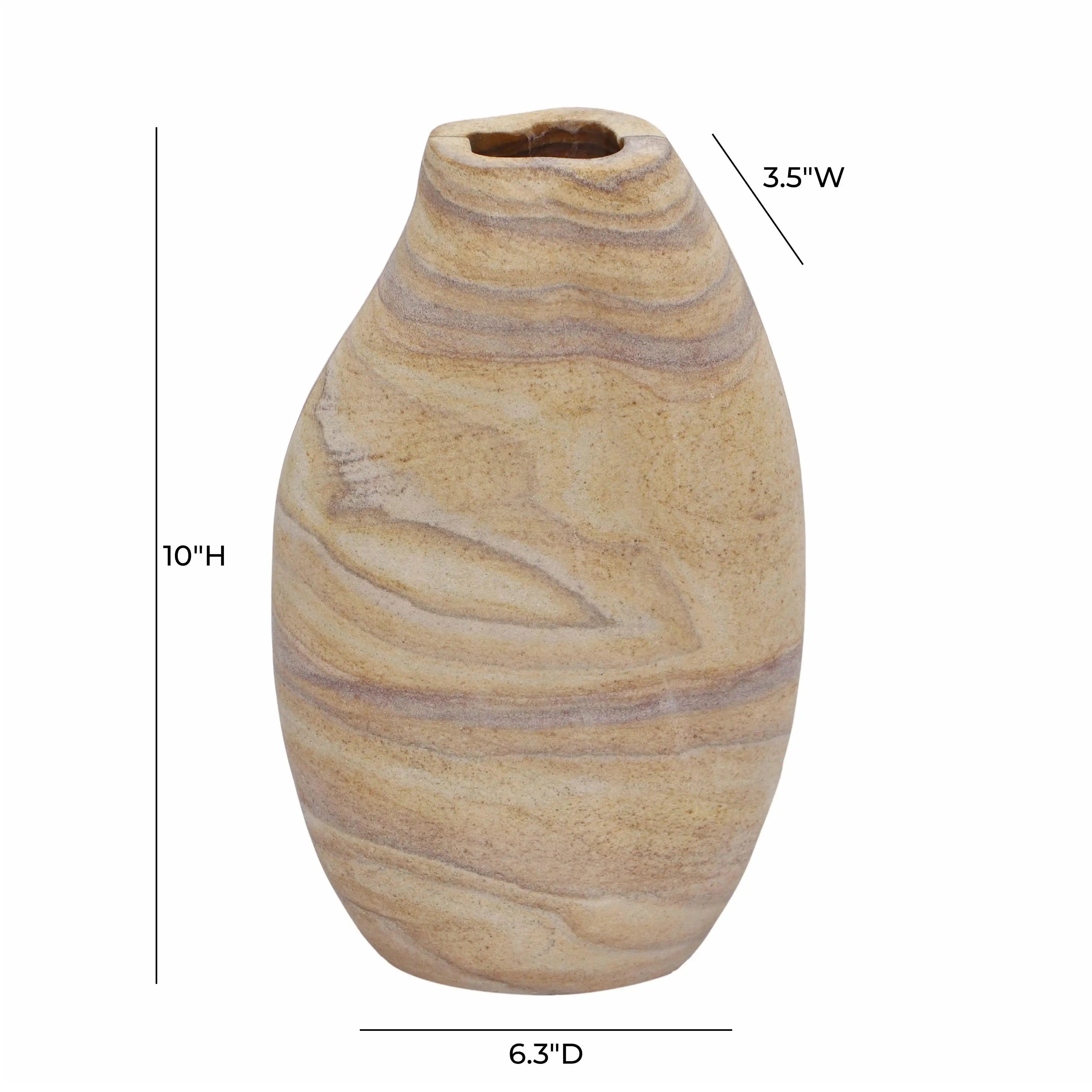 Saava - Curved Vase - Sandstone