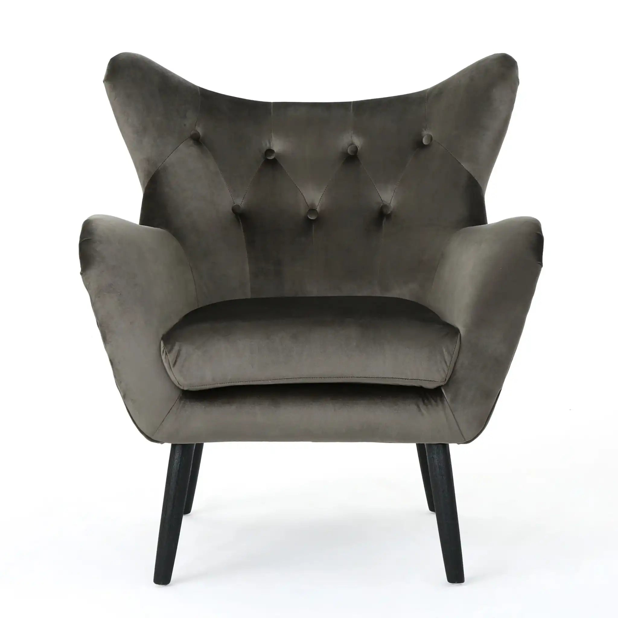 Alyssa - Mid Century Upholstered Arm Chair With Wingback Design