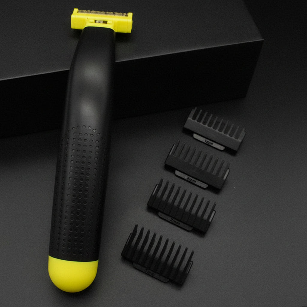 Electric Body Groomer Rechargeable Wet Dry Shaver with Guide Combs