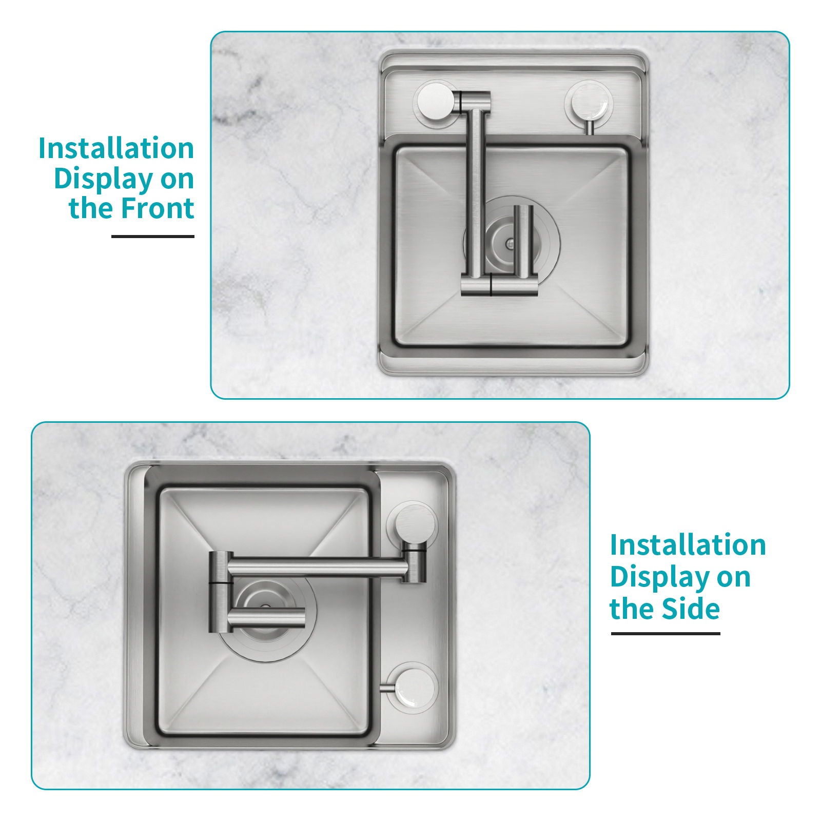 Undermount Bar Sink With Folding Faucet