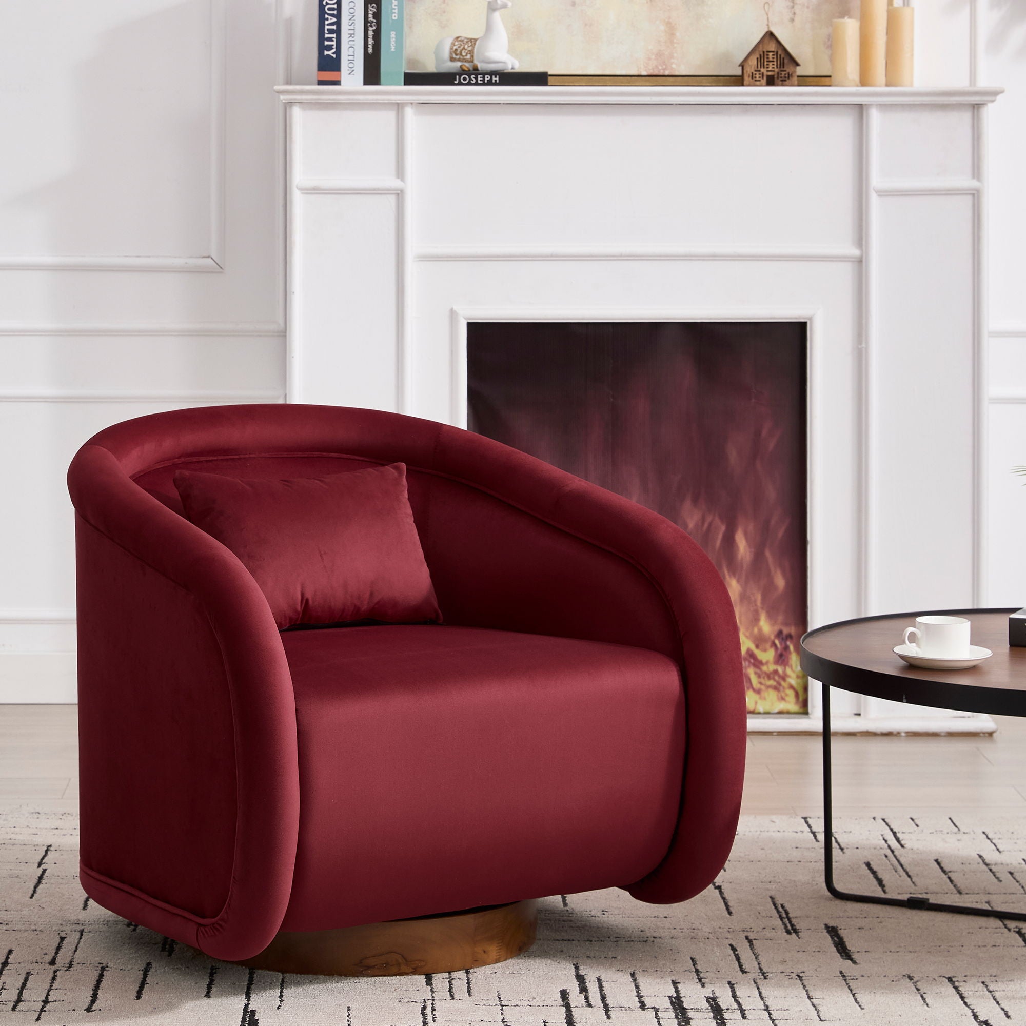 Swivel Accent Chair With 360 Degree Rotating