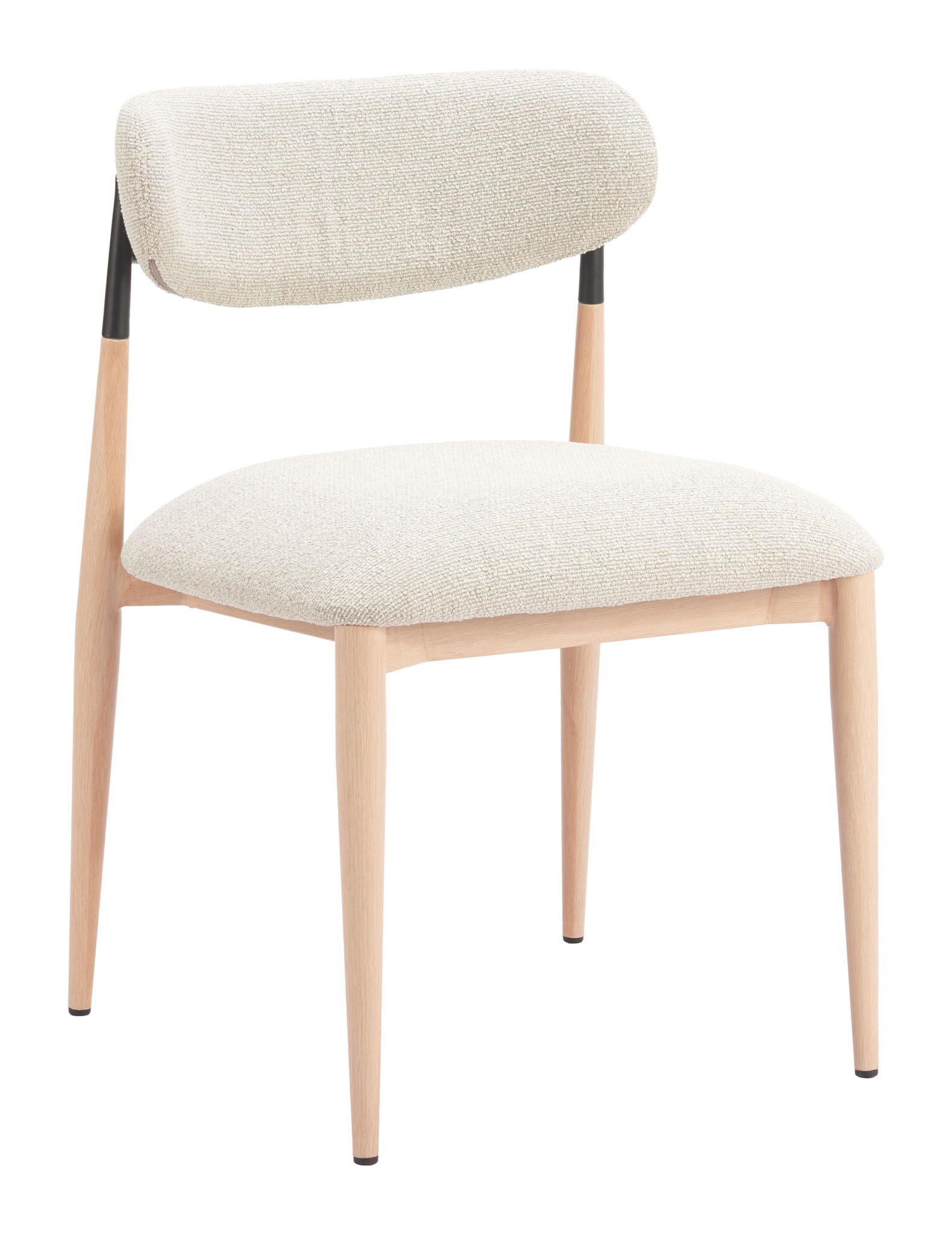 Equinox - Armless Dining Chair (Set of 2) - Oyster Gray & Natural