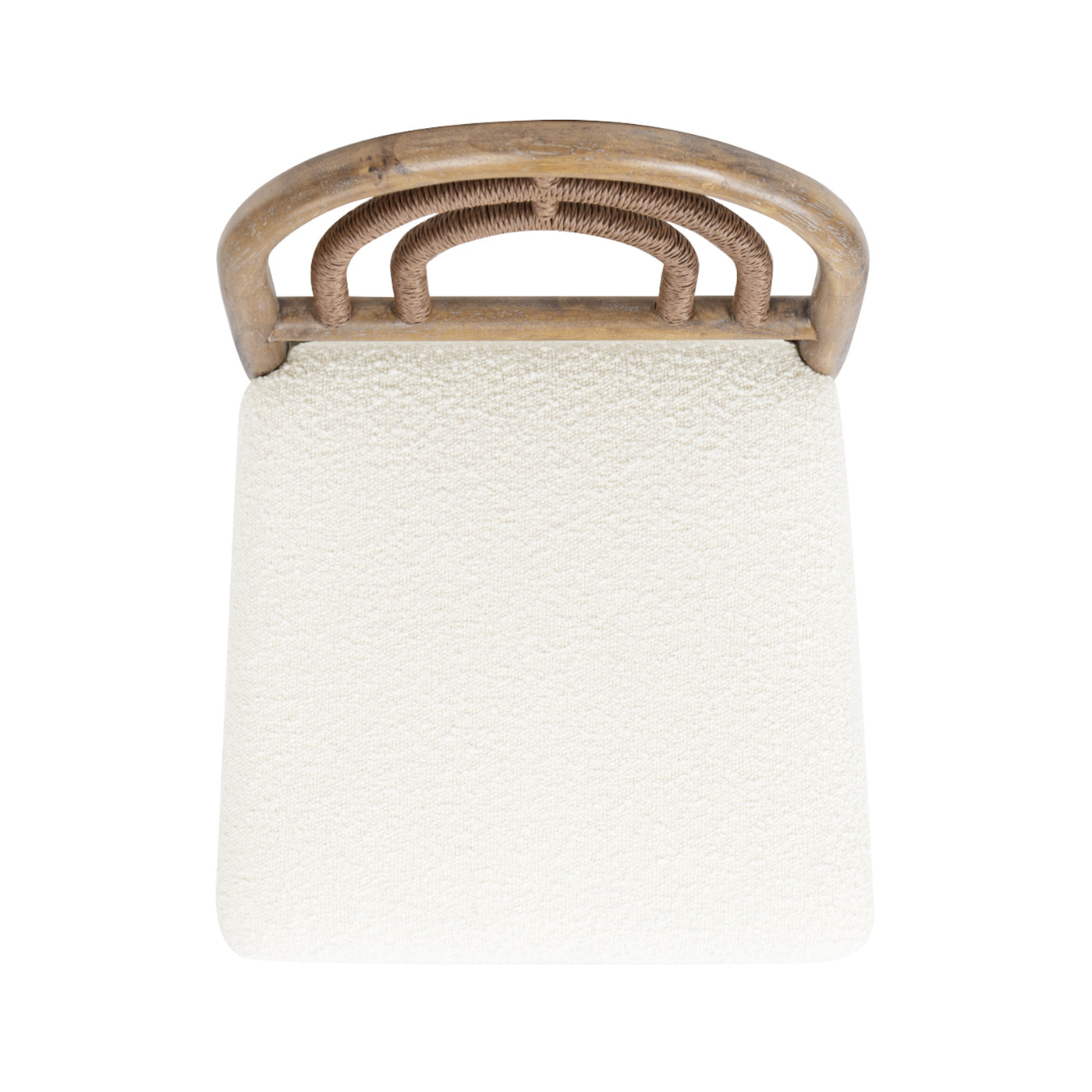 27" Upholstered Counter Stool Set of 2 with Arched Wood Back