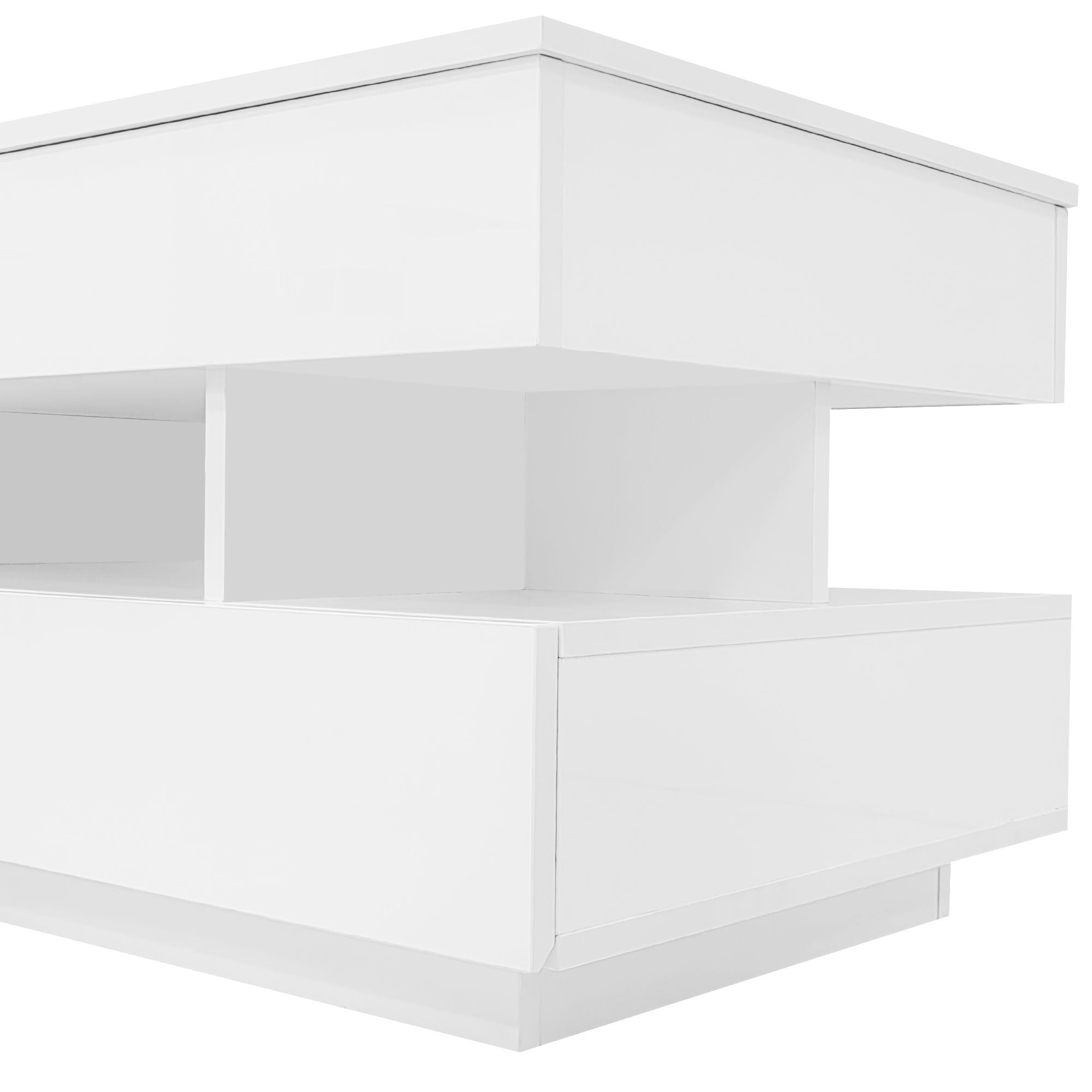 Multi Functional Lift Top Coffee Table With 2 Drawers