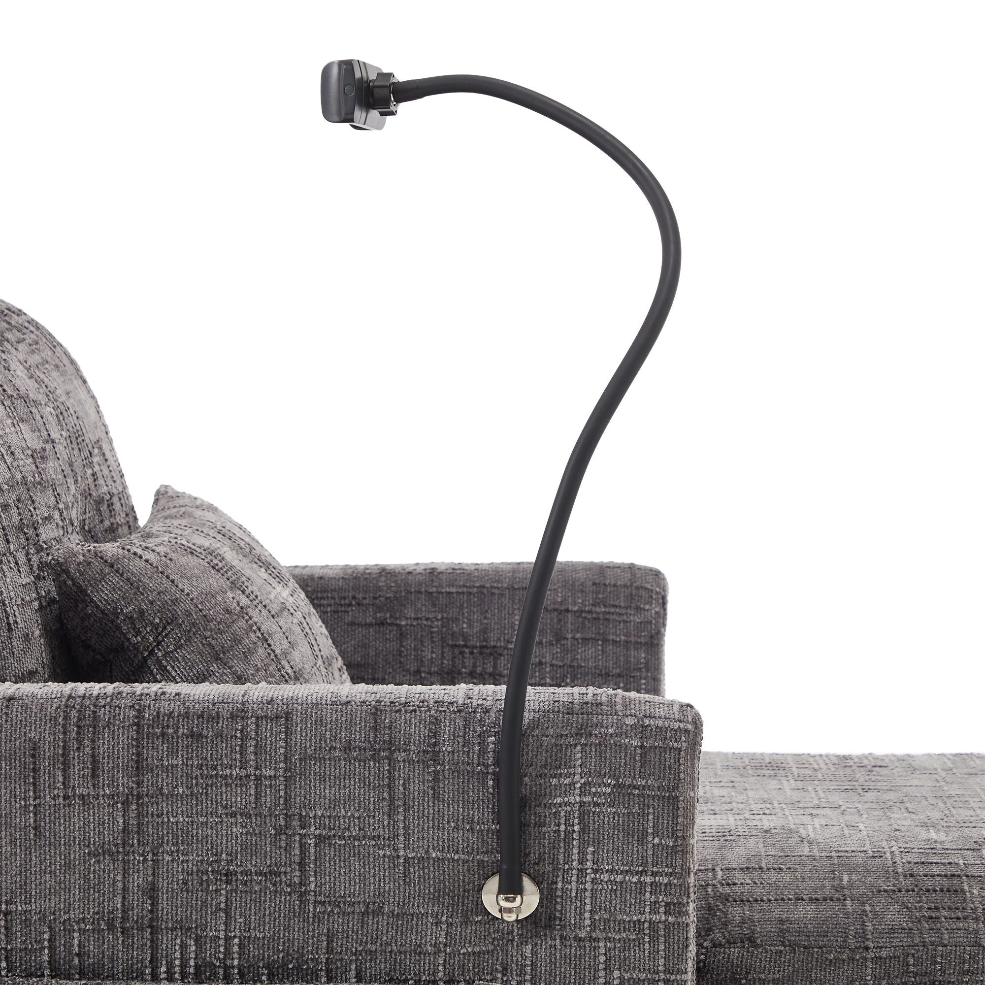 Multifunctional Chenille Recliner Sofa With Storage And Phone Bracket
