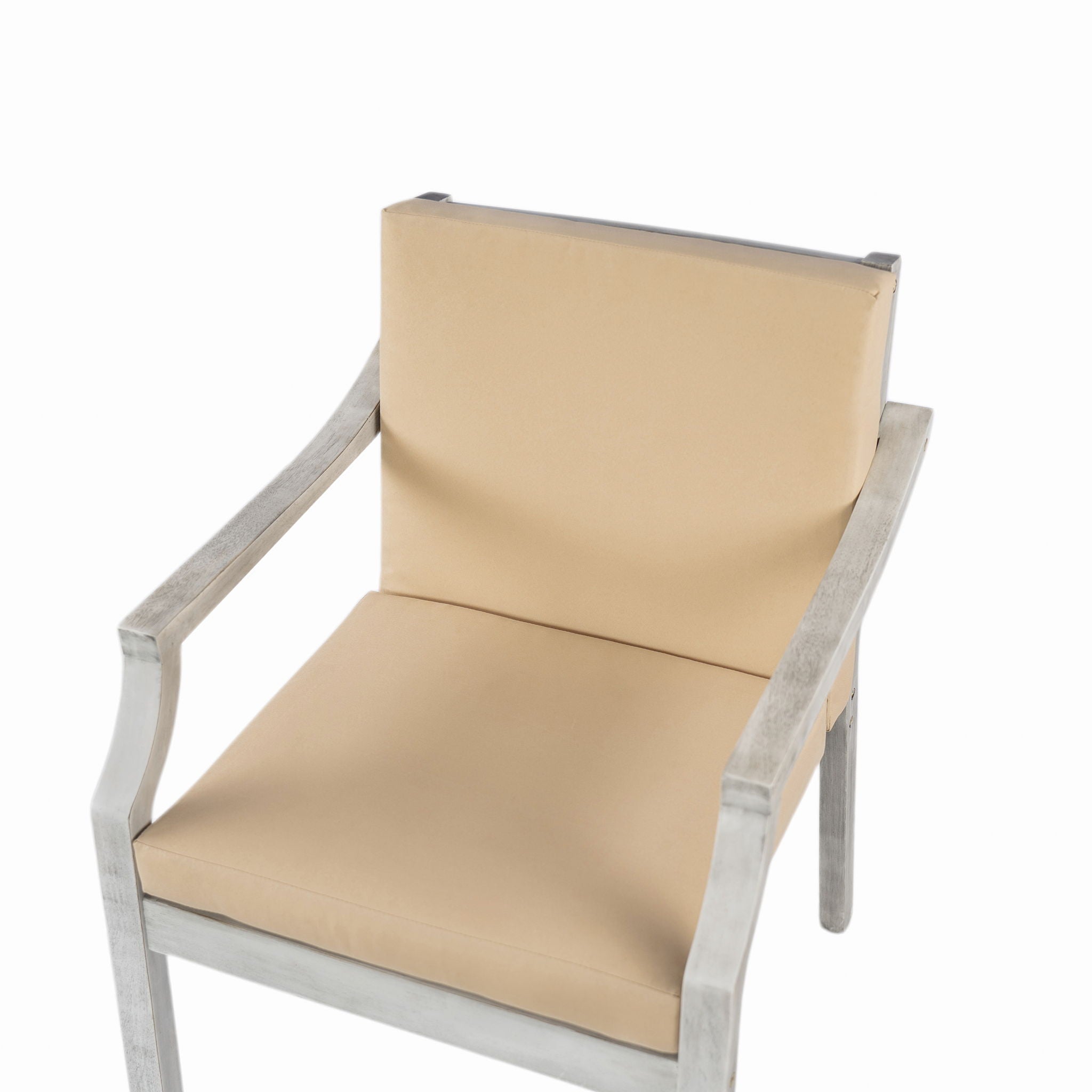 4 Person Outdoor Dining Set With Umbrella Hole And Removable Cushions For Patio - Gray