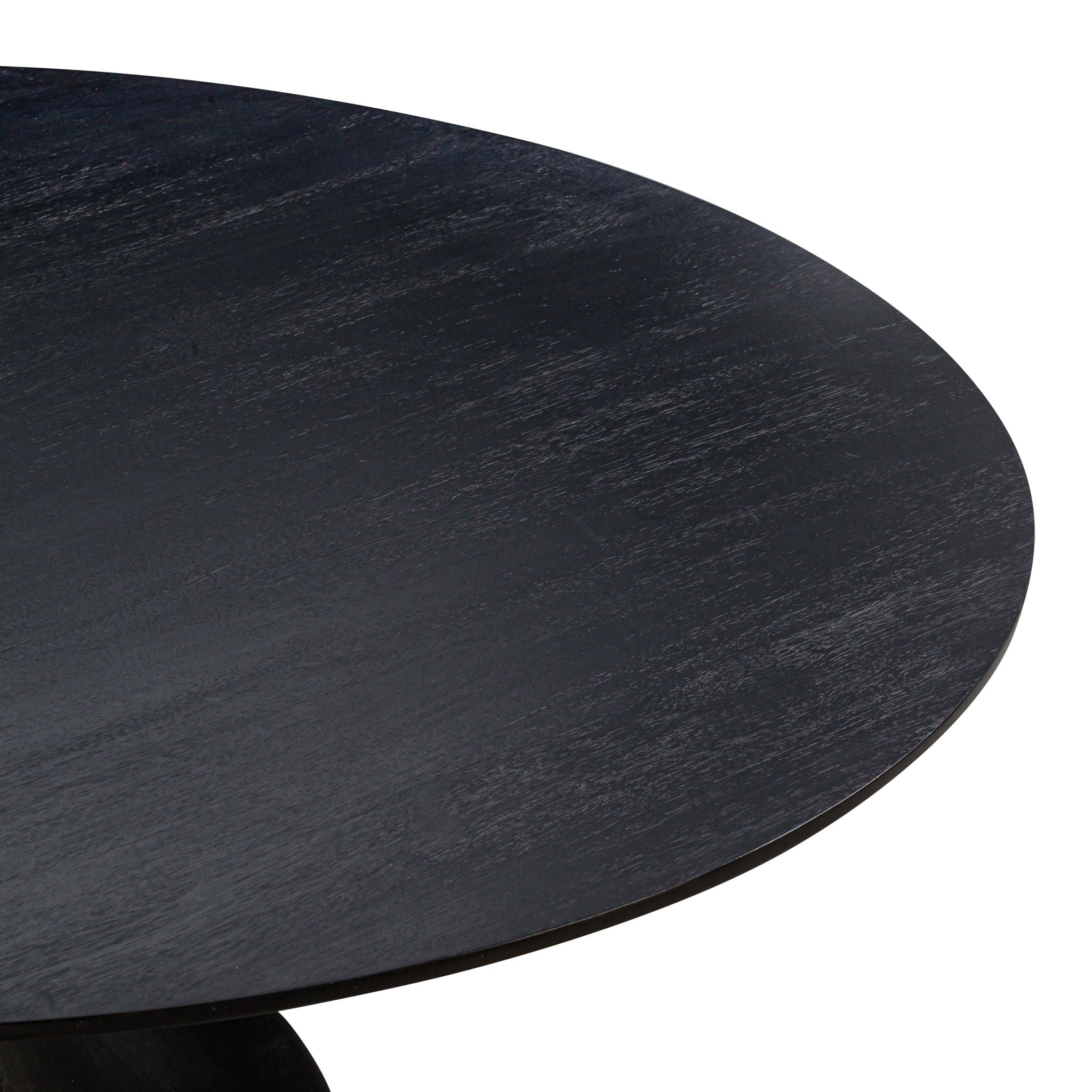 Gevra - Acacia & Faux Plaster Dining Table - Black