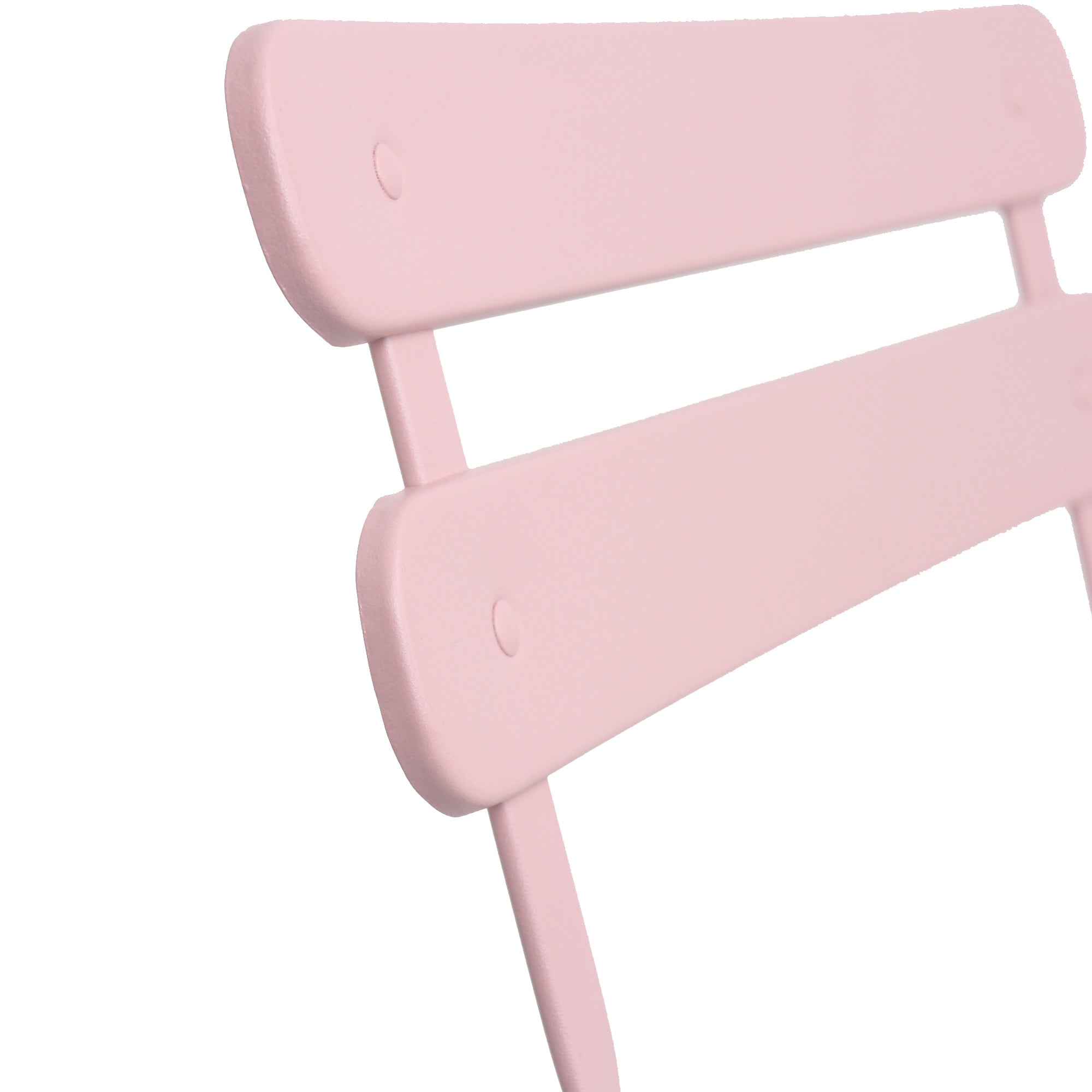 3 Pieces Patio Bistro Balcony Metal Chair Table Set - Pink