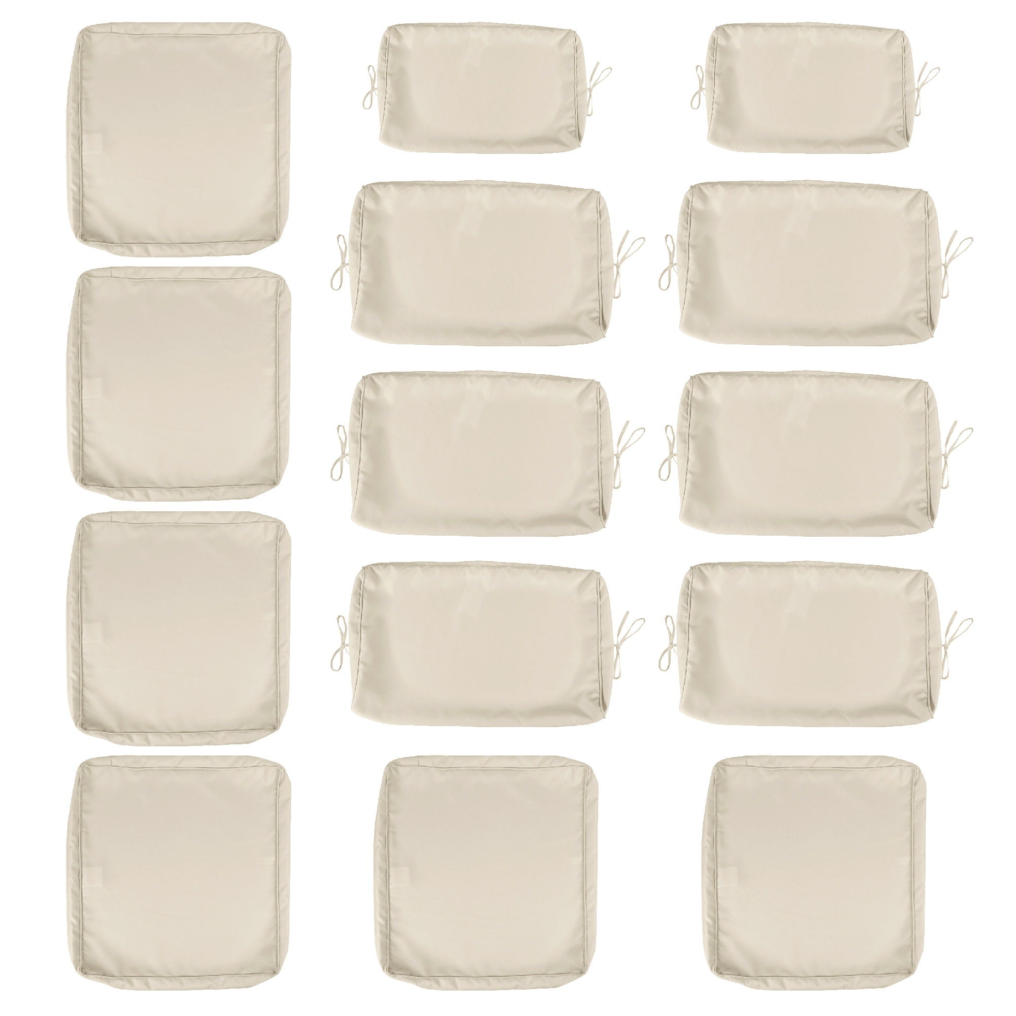 Cushion Covers For 7 Piece Wicker Sectional Sofa, 14 Pack Seat And Back Slipcovers With Zipper