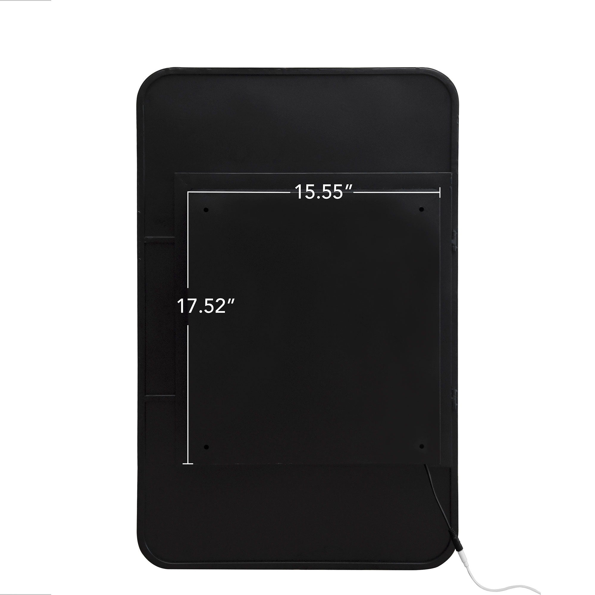 Rectangle Medicine Cabinet Mirror Bathroom Mirror With Storage Wall Mounted Medicine Mirror Cabinet With LED - Black