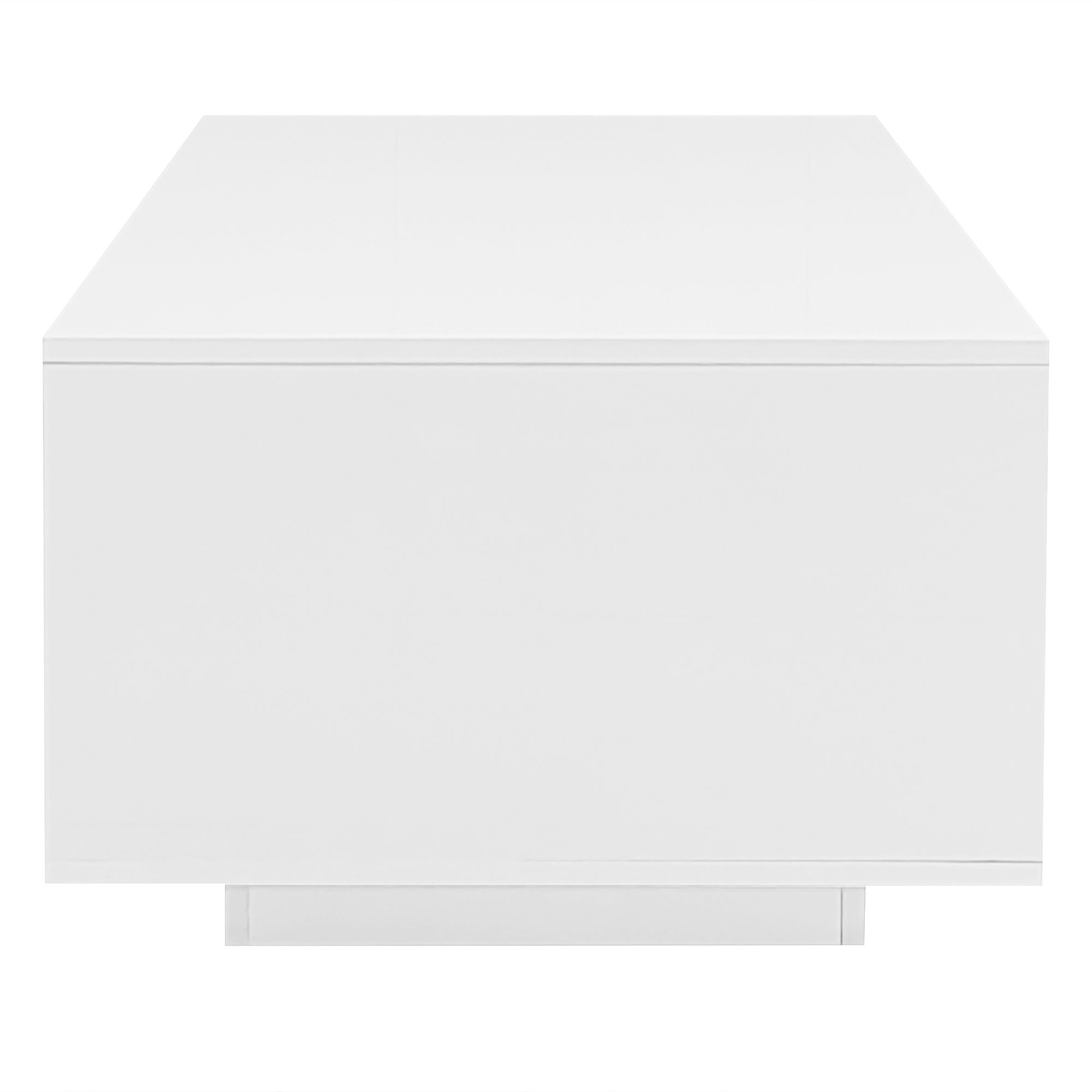 Modern High Glossy Rectangle Coffee Table With 16 Color LED Lights For Living Room