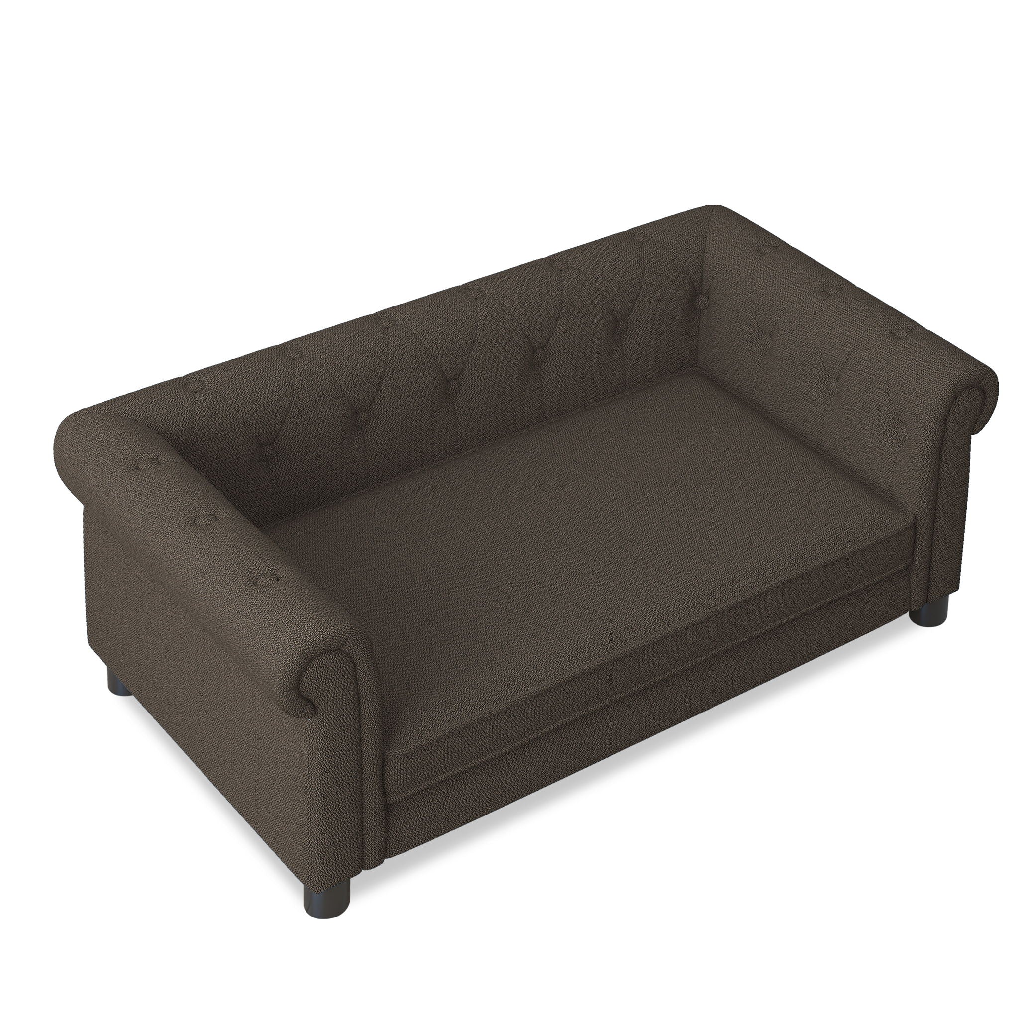 Modern Elegant Rectangle Pet Bed, Durable Elevated Dog Sofa