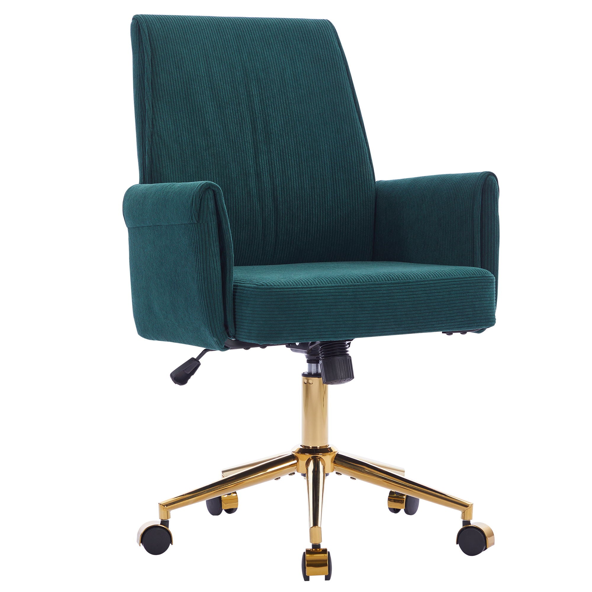 Ergonomic Mid-Back Office Chair With Striped Velvet Fabric