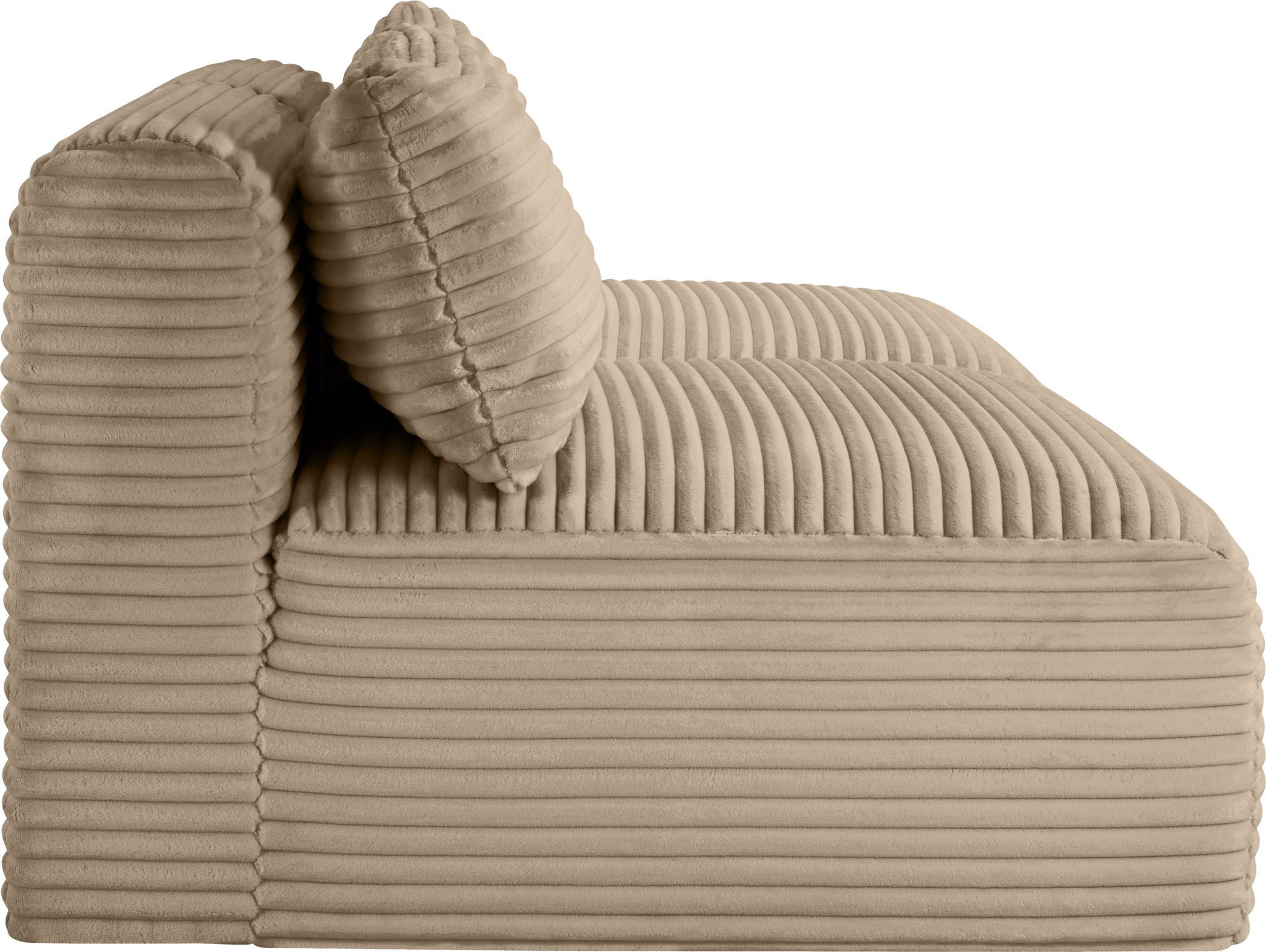 Shaggy - Fabric 2 Seat Modular Armless Sofa