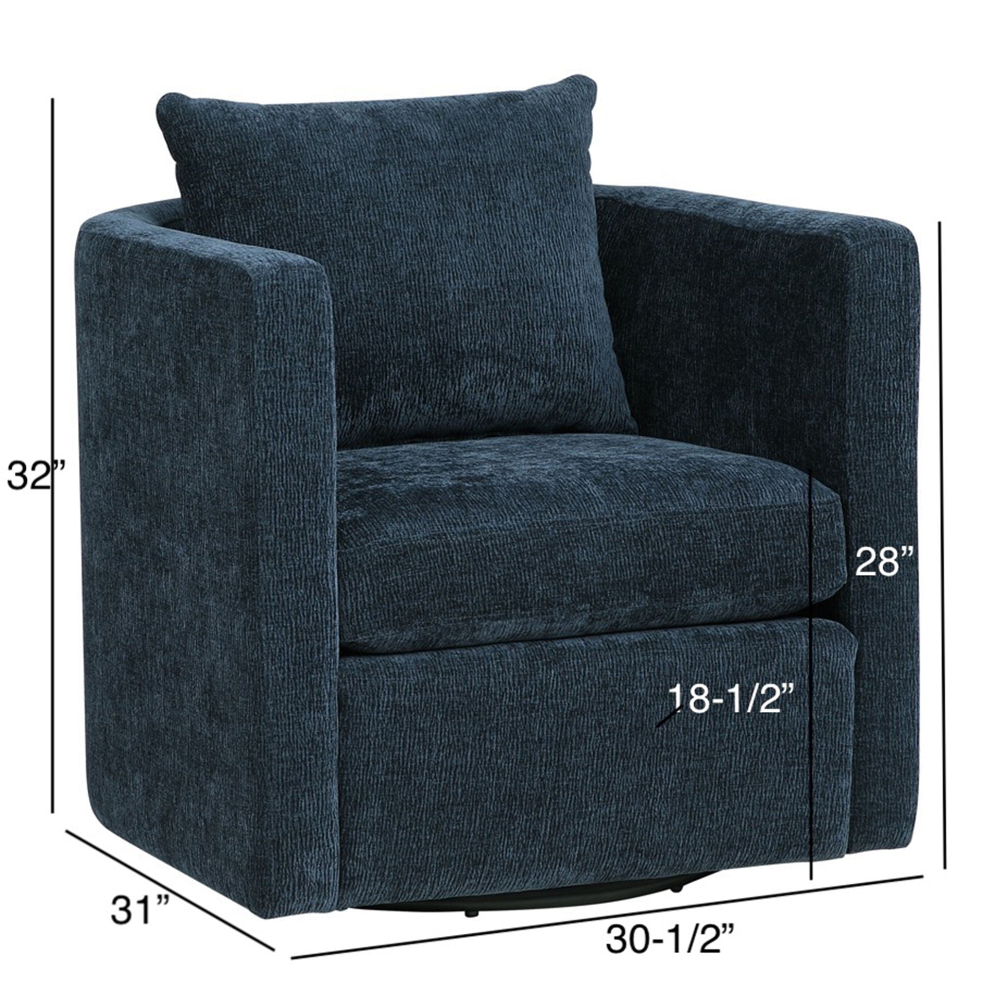 Sutton - Swivel Barrel Chair - Best Buy Furniture
