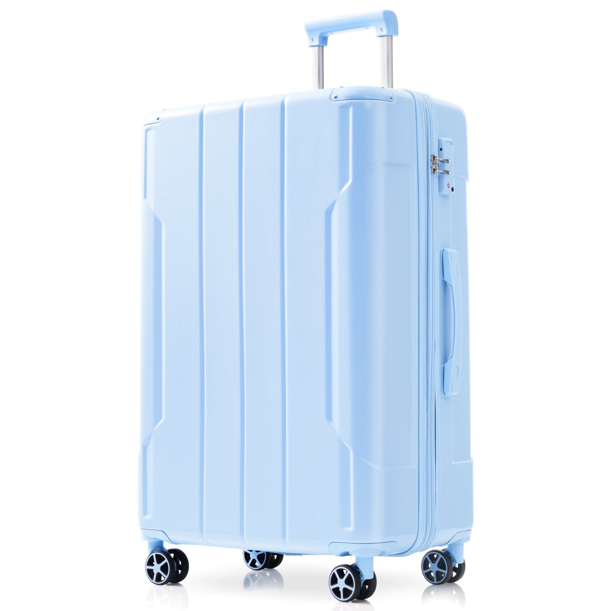 Hardshell Luggage, Lightweight Durable ABS Suitcases with Double Wheels, Expandable 28-inch Checked Luggage 28' (Skyblue)