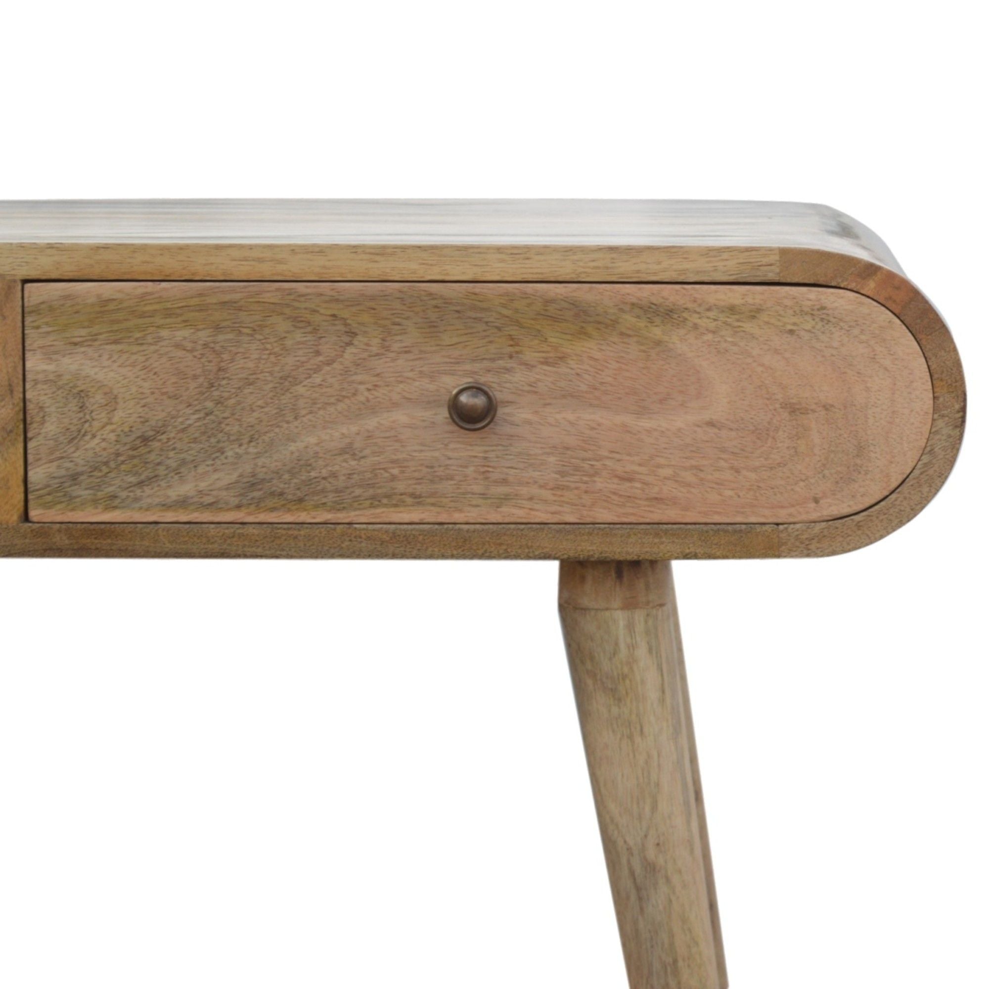 Solid Wood Curved Edge Console Table