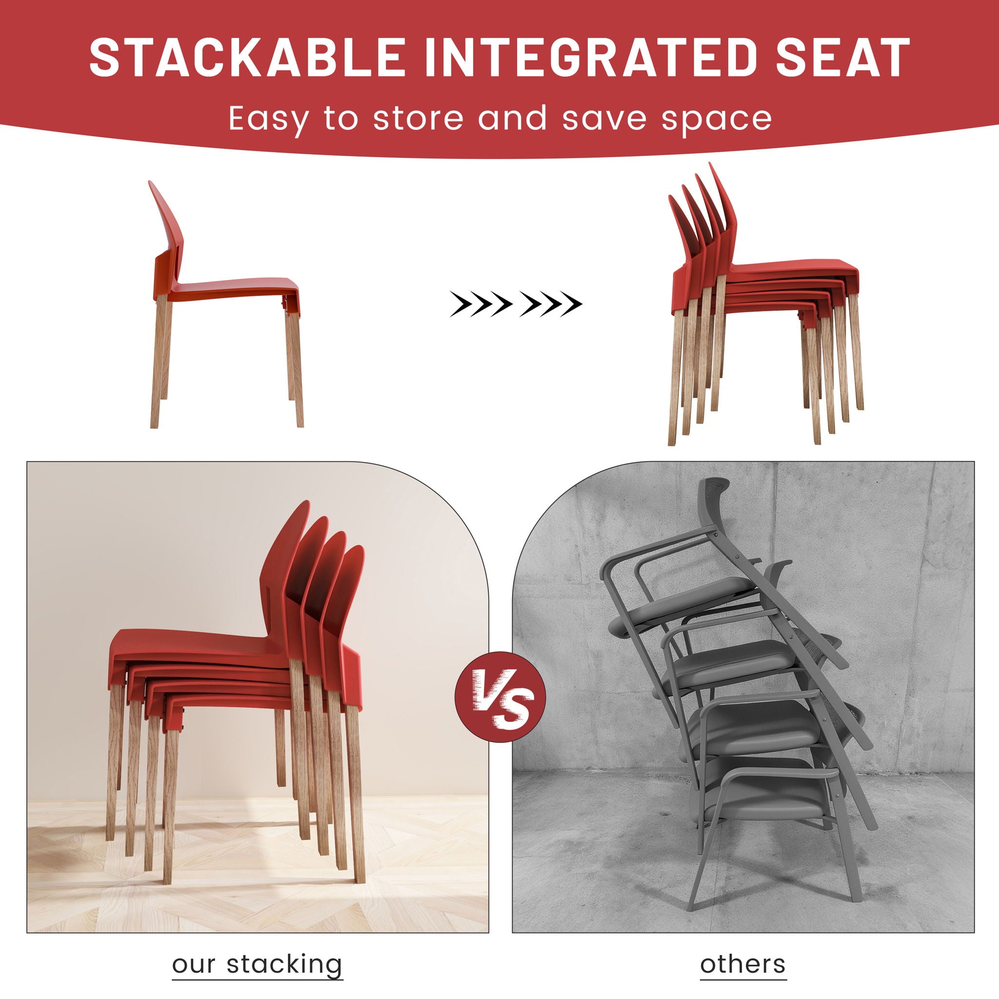 4 Piece Set Of Single Chairs With A Folding Square Table