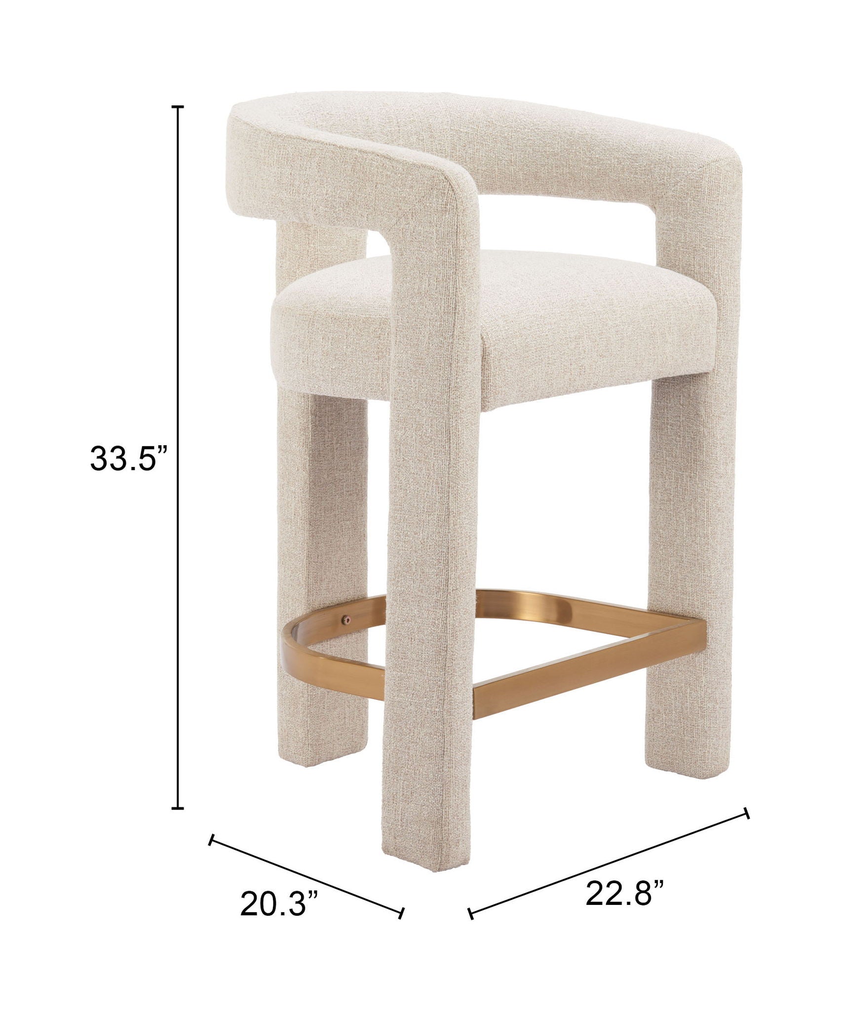 Saiko - Counter Stool - Beige