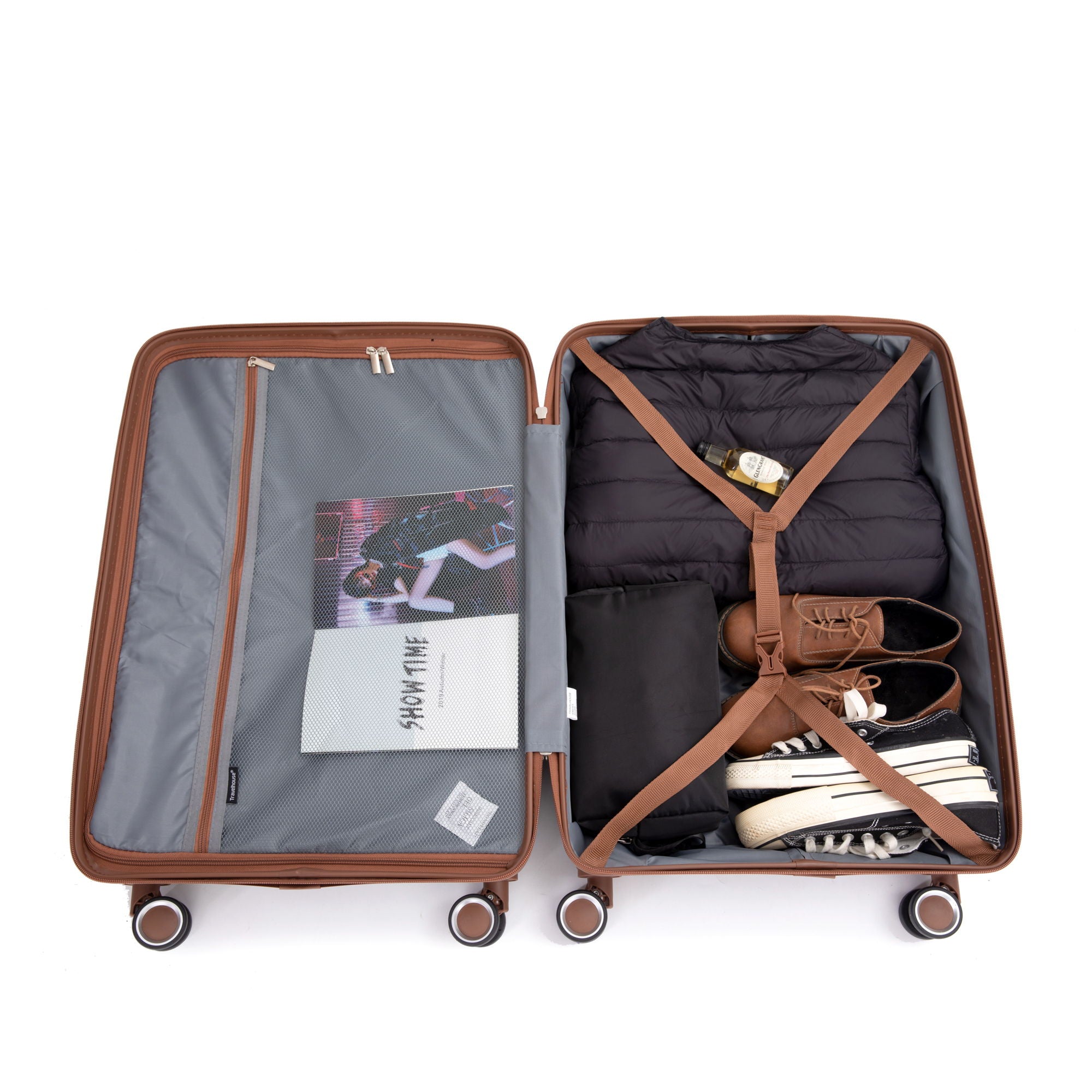 5 Piece Set Hardshell Carry On Luggage Set With Tsa Lock