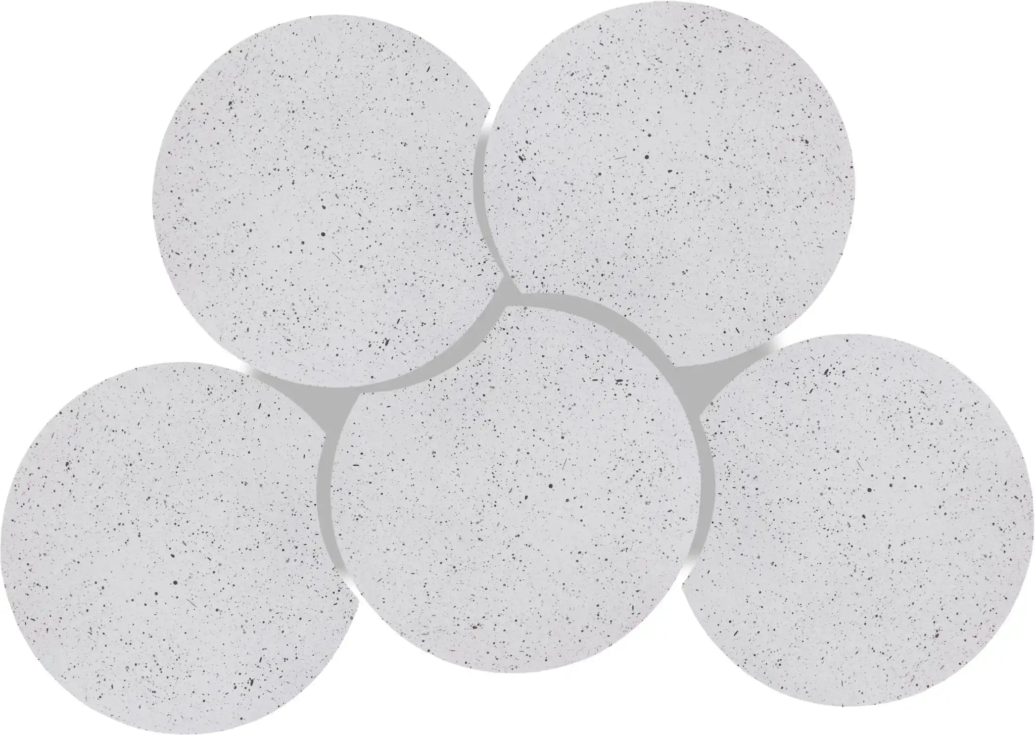 Dimple - 5 Piece Modular Coffee Table - Terazzo Finish