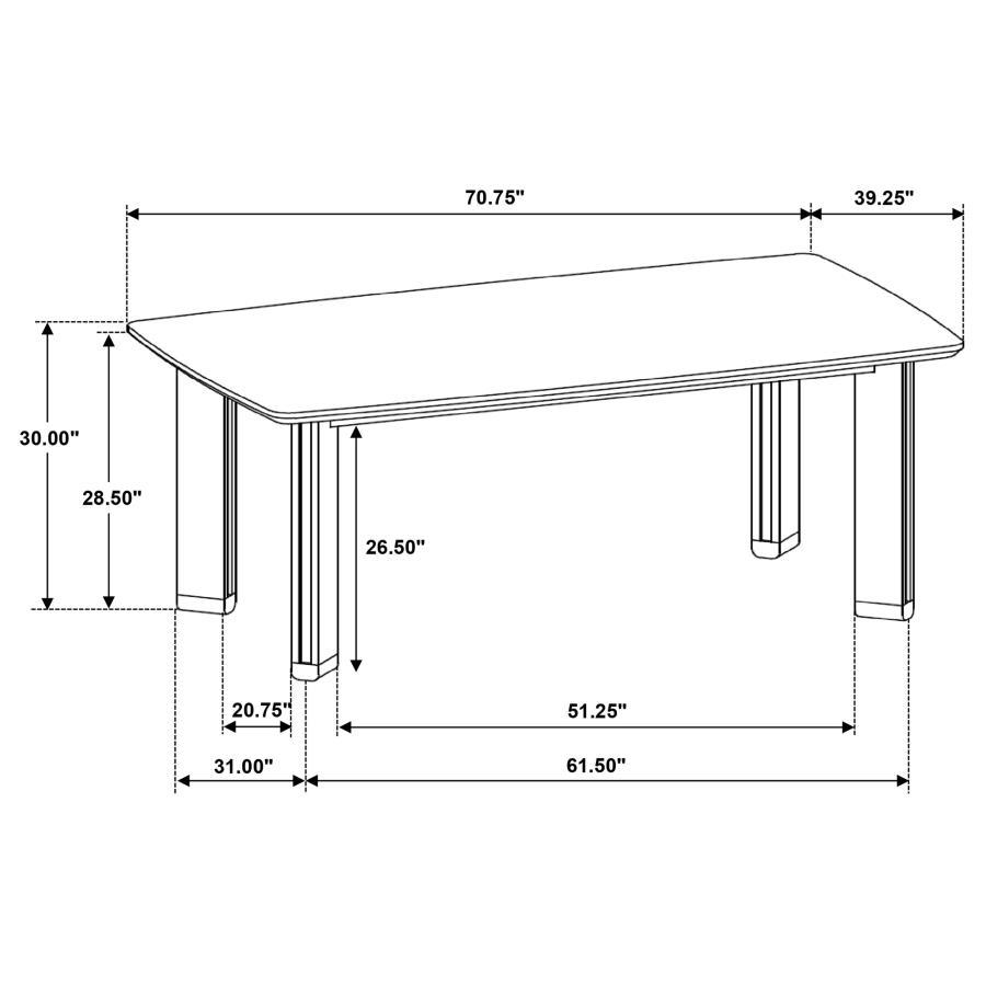 Ottowa - Rectangular Wood Dining Table - Brown