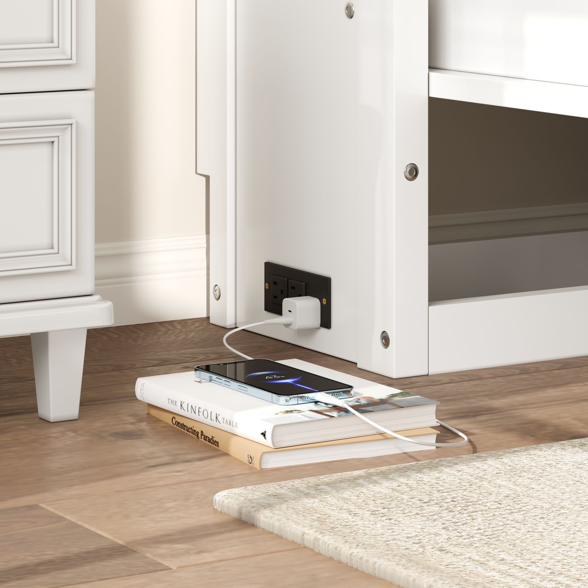 Murphy Bed With Charging Station And Drawer