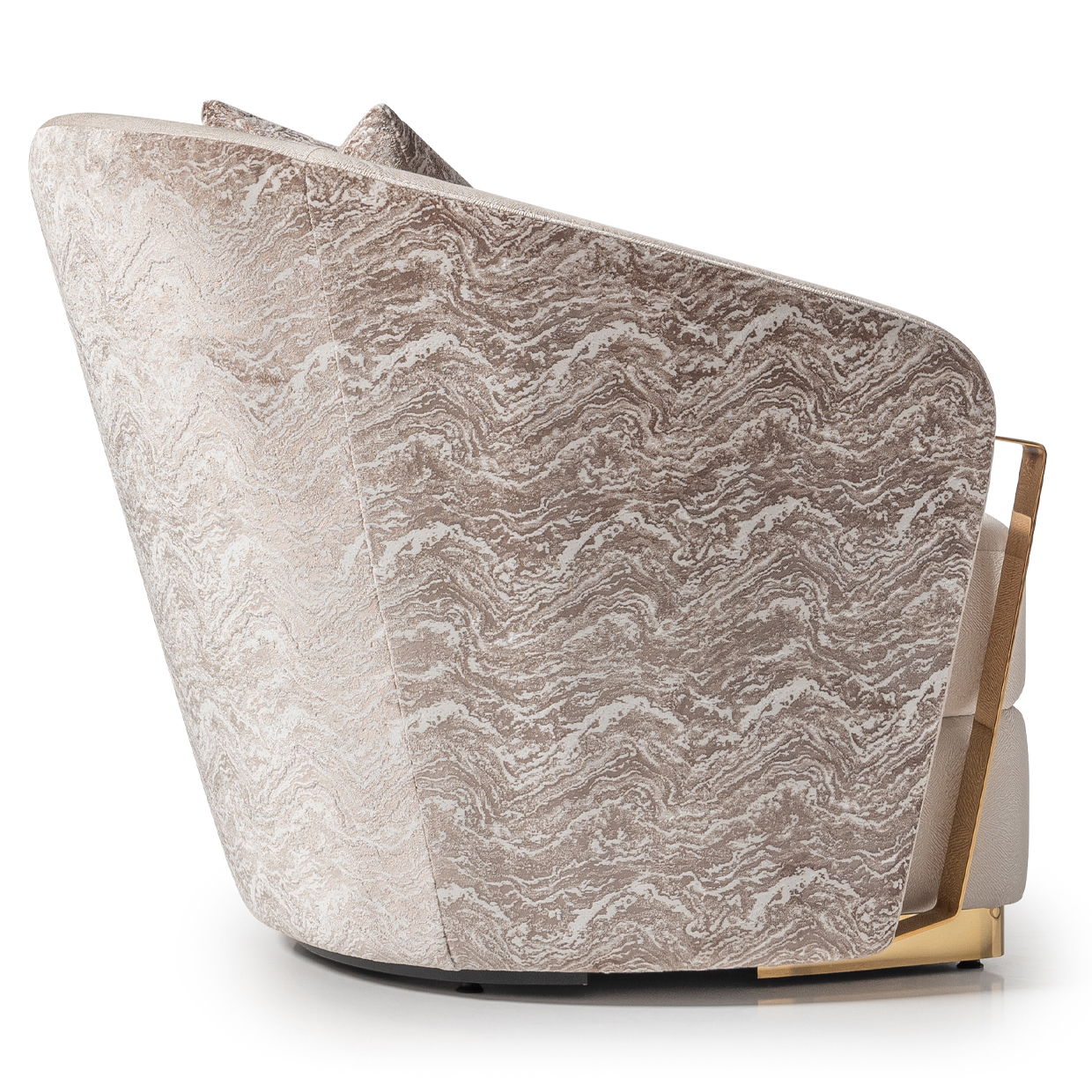 Carmela - Accent Chair - Almond / Gold