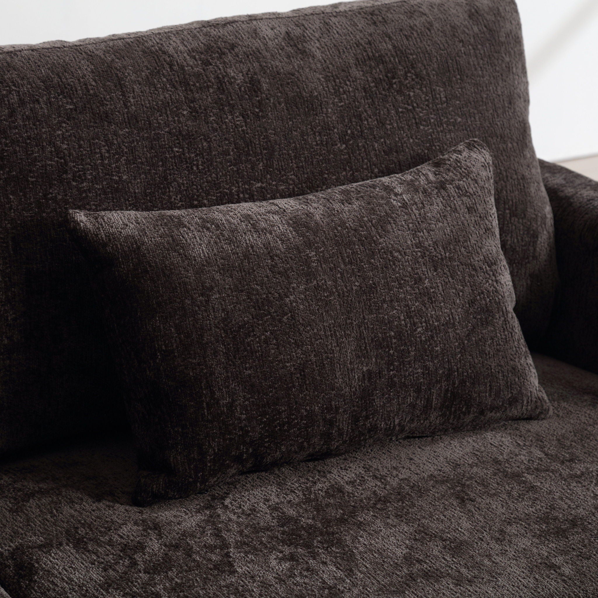 Mid Century Modern Chenille Fabric Loveseat Sofa, 2 Seat Upholstered Couch