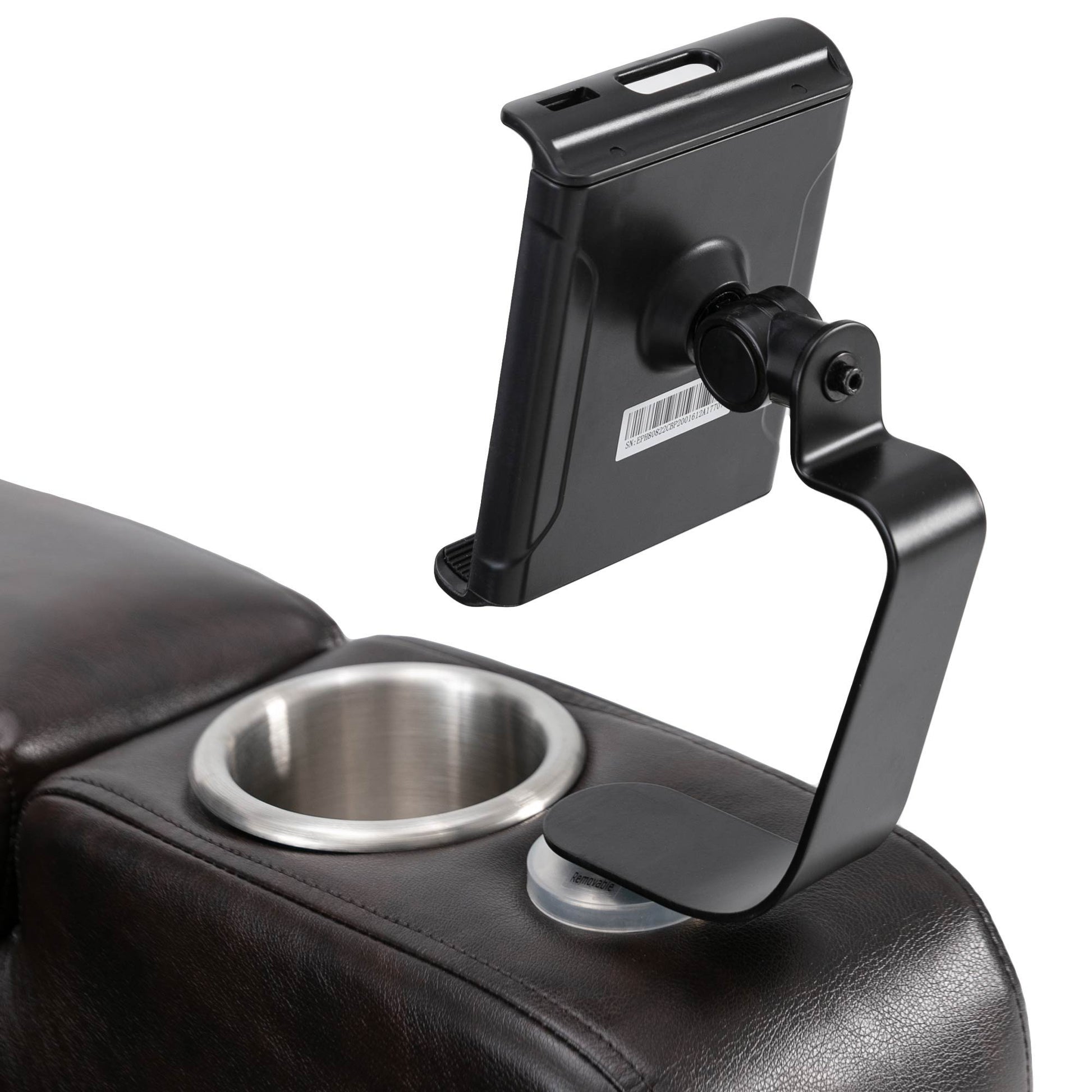 Power Recliner With Storage Arms, Cupholders, Swivel Tray Table And Cell Phone Stand - Brown - Best Buy Furniture