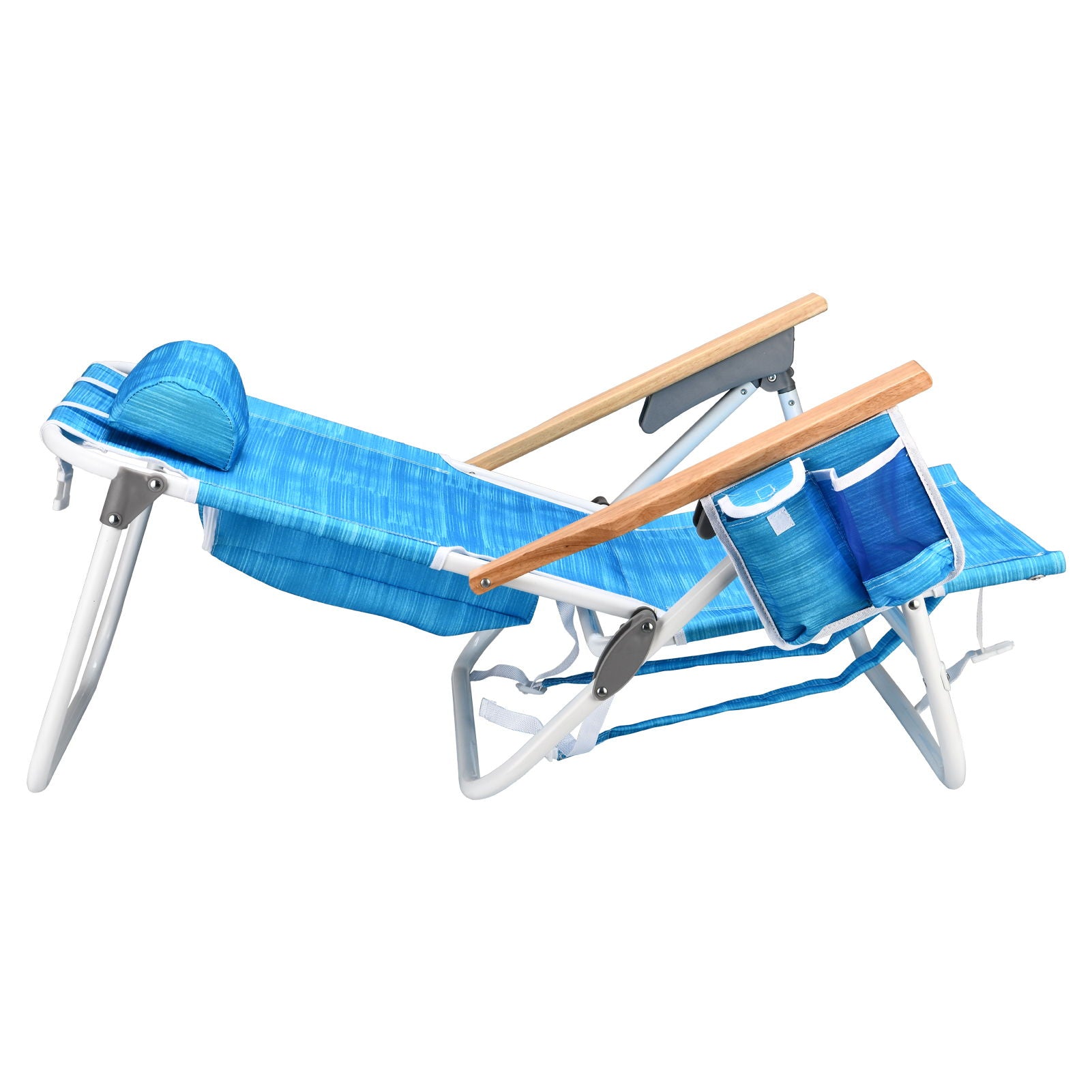 Backpack Beach Chair, 5 Position Chair With Pouch Folding Lightweight Positions