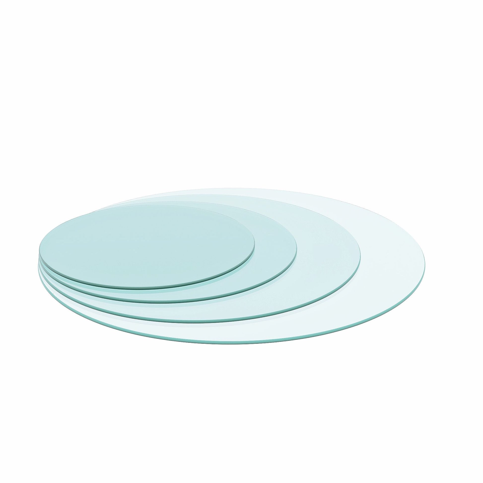 36" Round Tempered Glass Table Top Clear Glass 1 / 4’’" Thick Round Polished Edge - Transparent - Best Buy Furniture