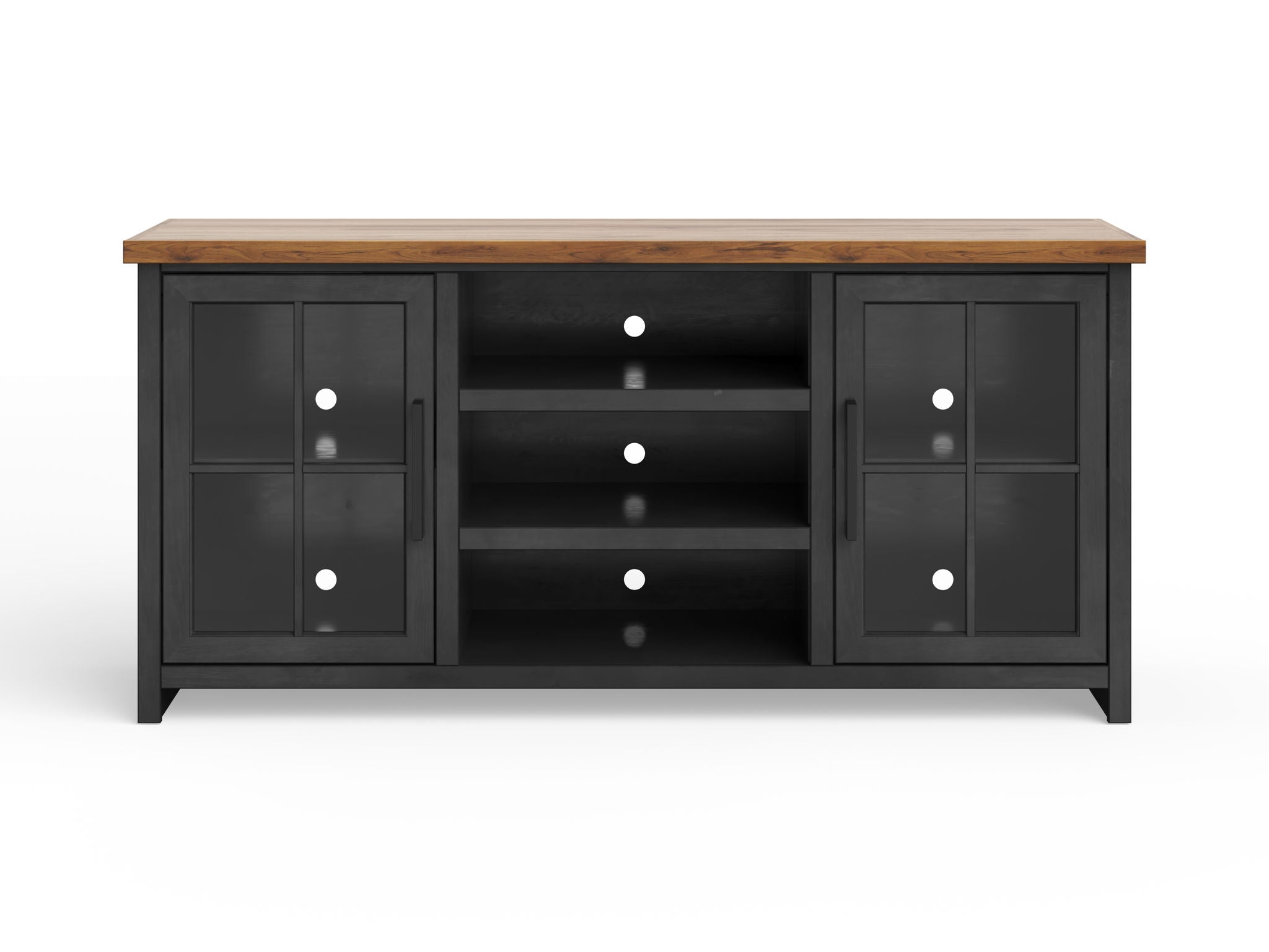 Essex - TV Stand Console For TVs Up To 80" - Black, Whiskey - Best Buy Furniture