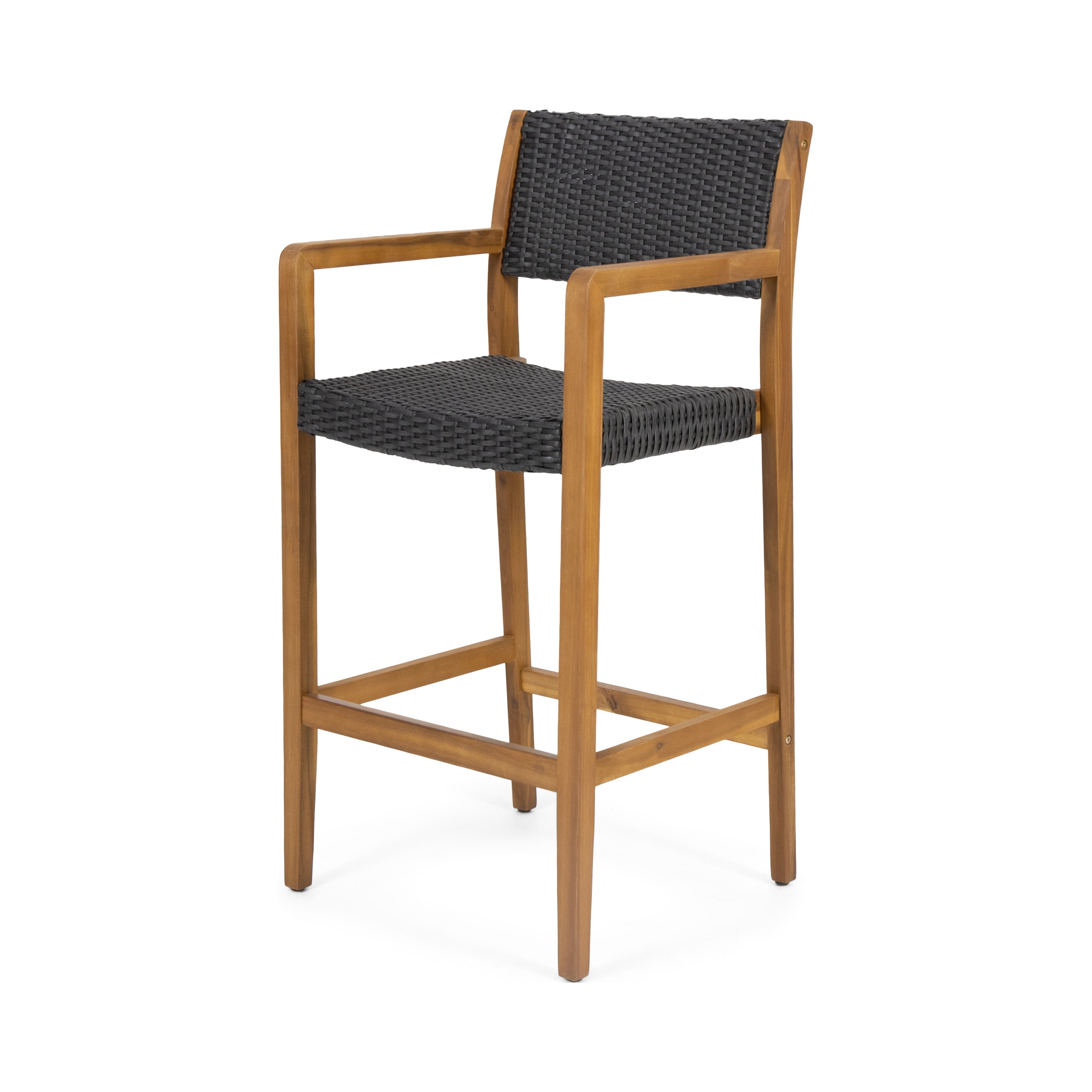 Wicker bar stools set of 2