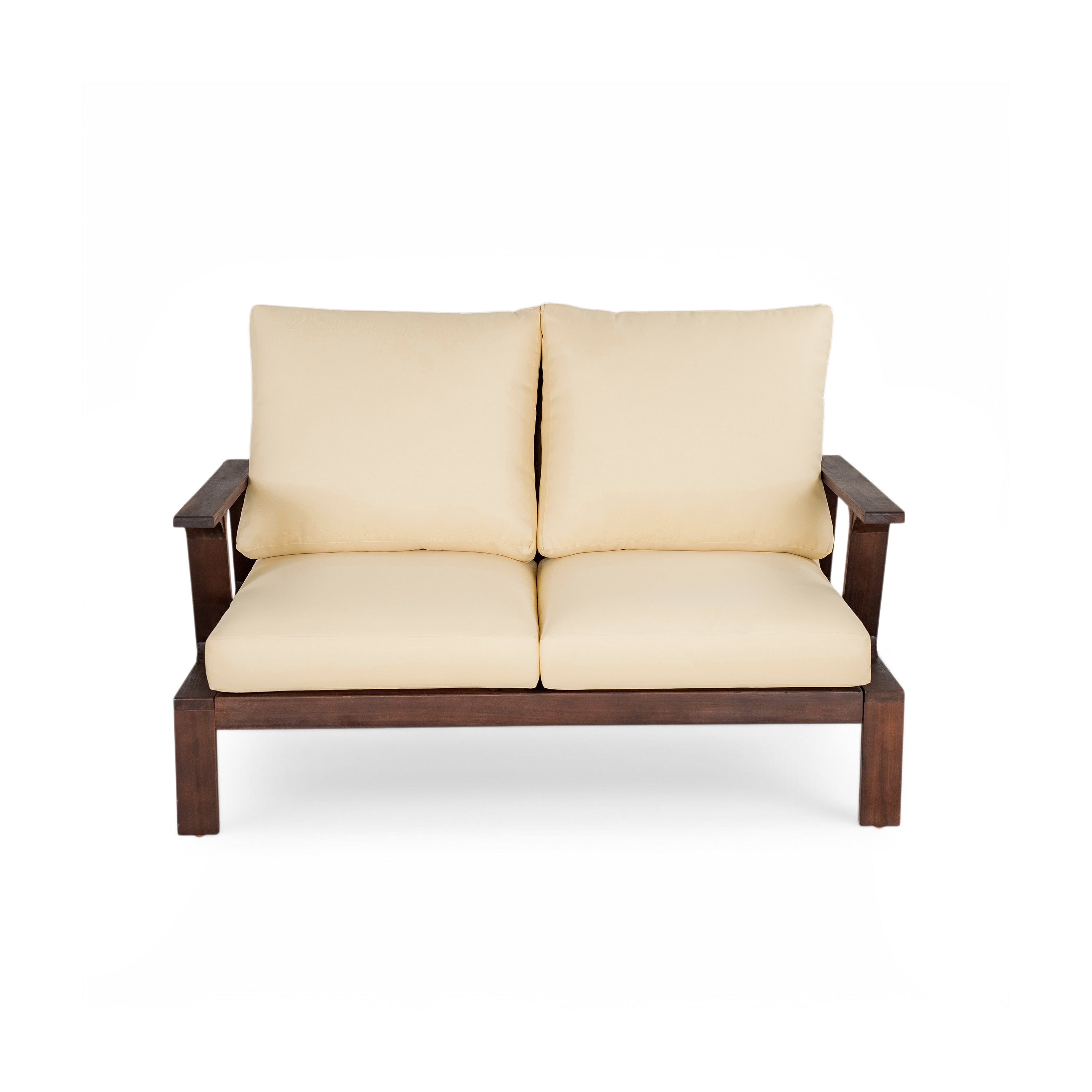 4-Piece Outdoor Sofa Set with Cushions and Coffee Table