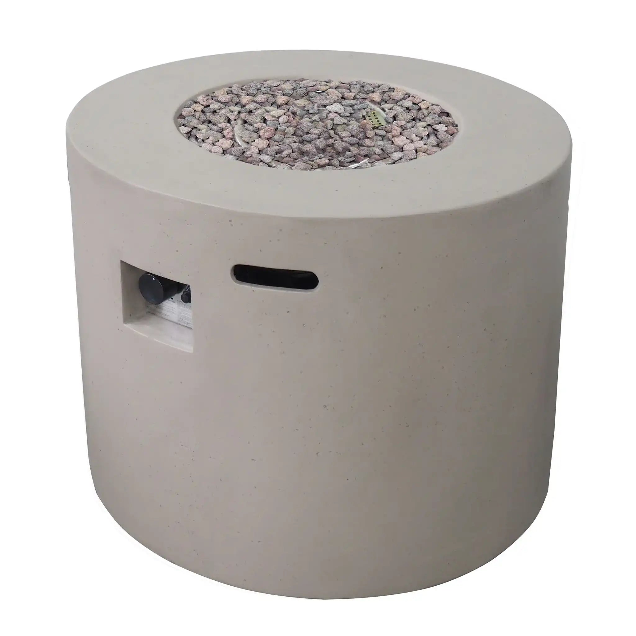 Round Iron Fire Pit With 40,000 Btu
